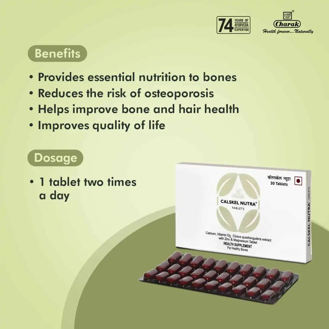 Charak Calskel Nutra Tablets - Totally Indian