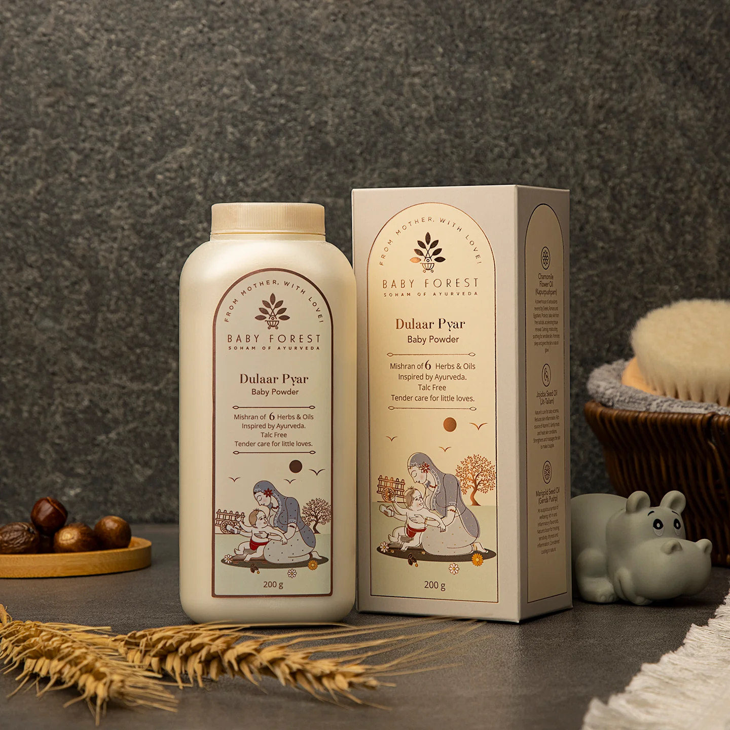 Baby Forest Dulaar Pyar Talc-Free Baby Powder - Totally Indian