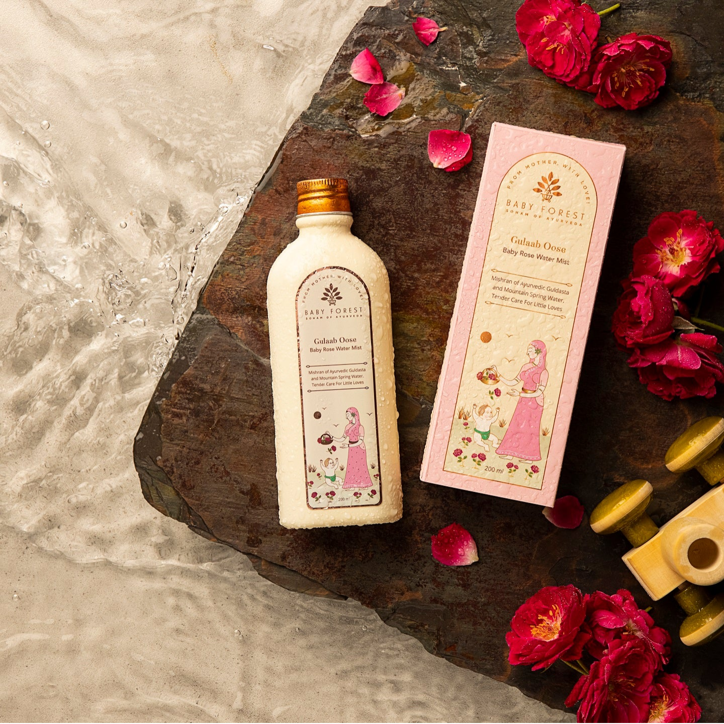 Baby Forest Gulaab Oose - Baby Rose Water Mist - Totally Indian