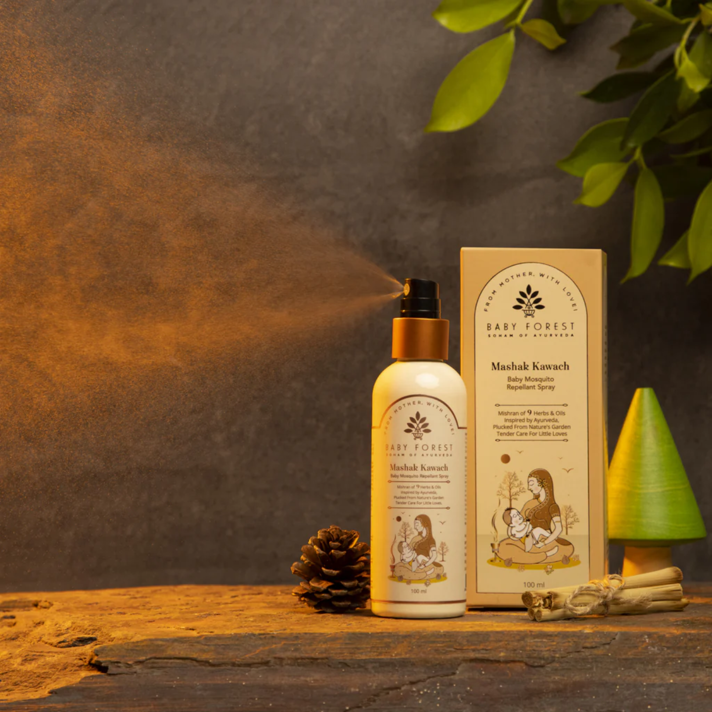 Baby Forest Mashak Kawach Baby Mosquito Repellant Spray - Totally Indian