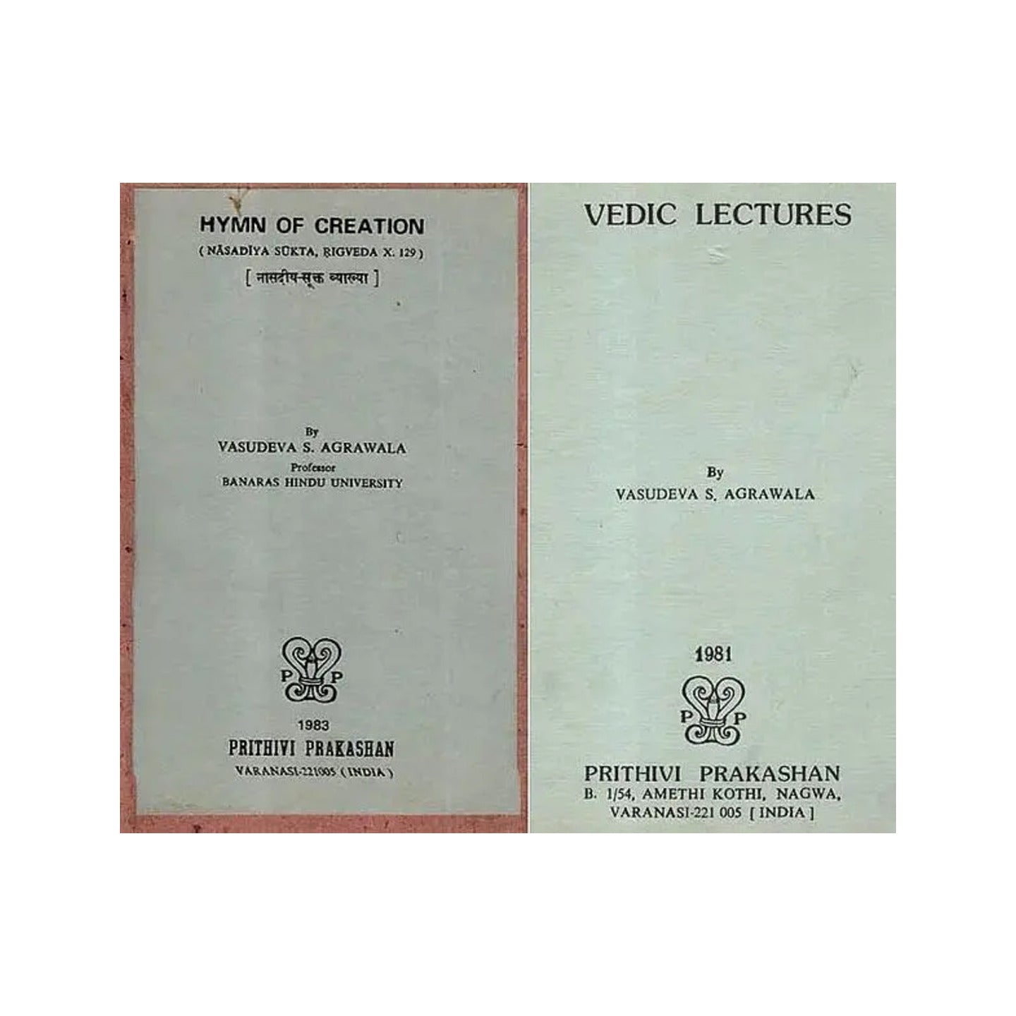 Two Books On Vedas By Vasudeva S. Agarwala (An Old And Rare Book) - Totally Indian