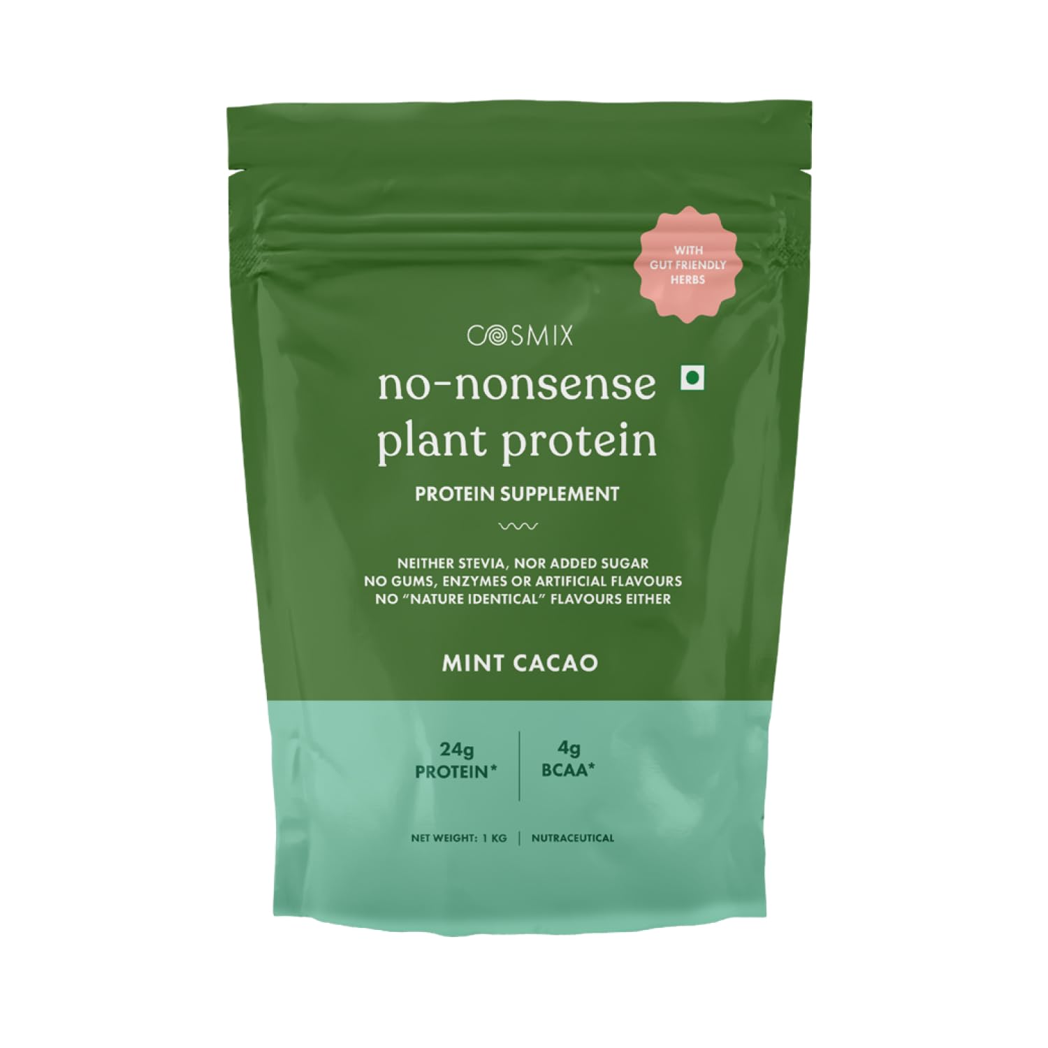 Cosmix No-Nonsense Plant Protein | 24 Protein/Serve | Cocoa Beet | Plant Based Protein, Pea & Rice Isolate | Clean, Easy to Digest | All Essential Amino Acids | Indian product Online Shopping Store