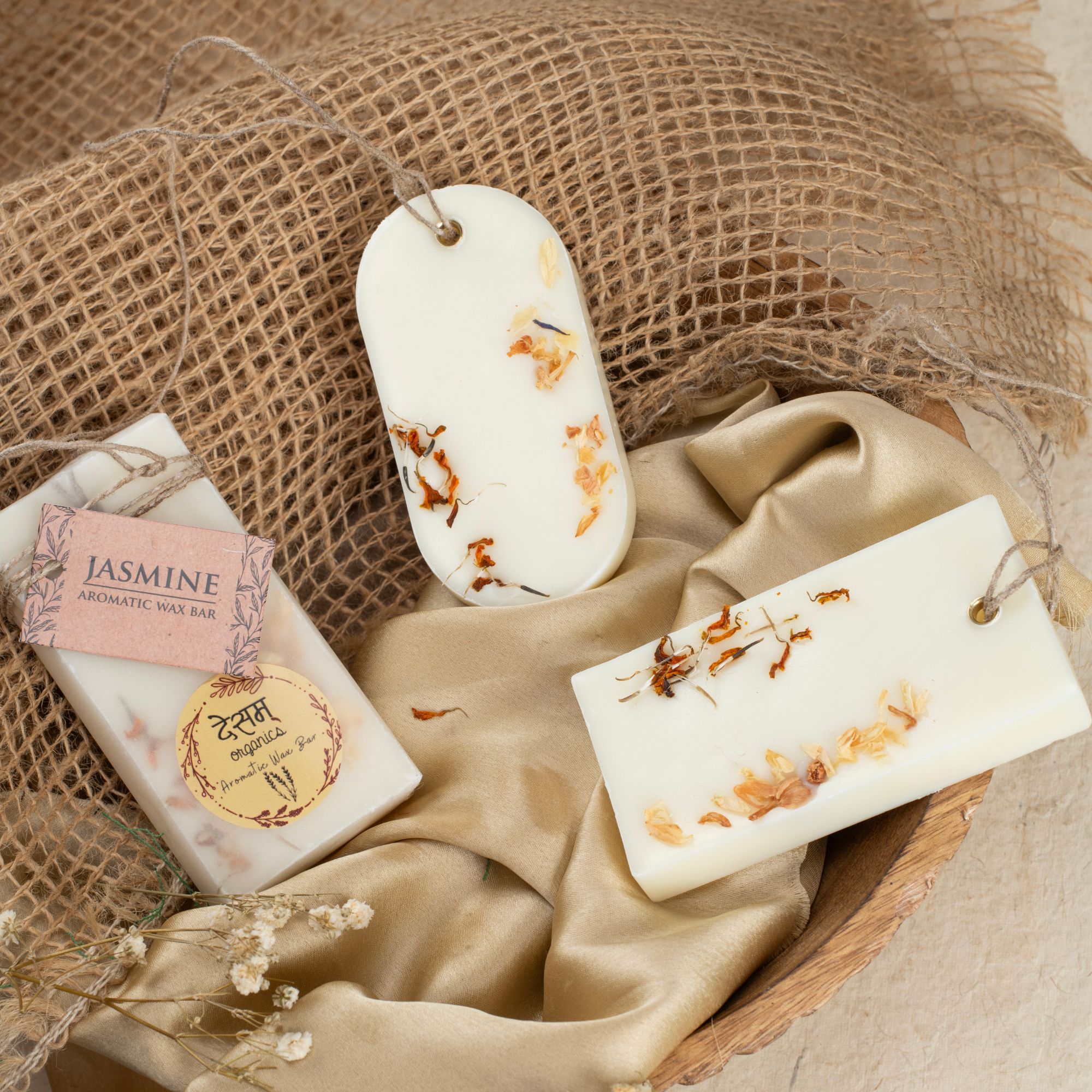 Desam Organics Jasmine Aroma Wax Bars (Wardrobe & Drawer Freshener) | Indian product Online Shopping Store