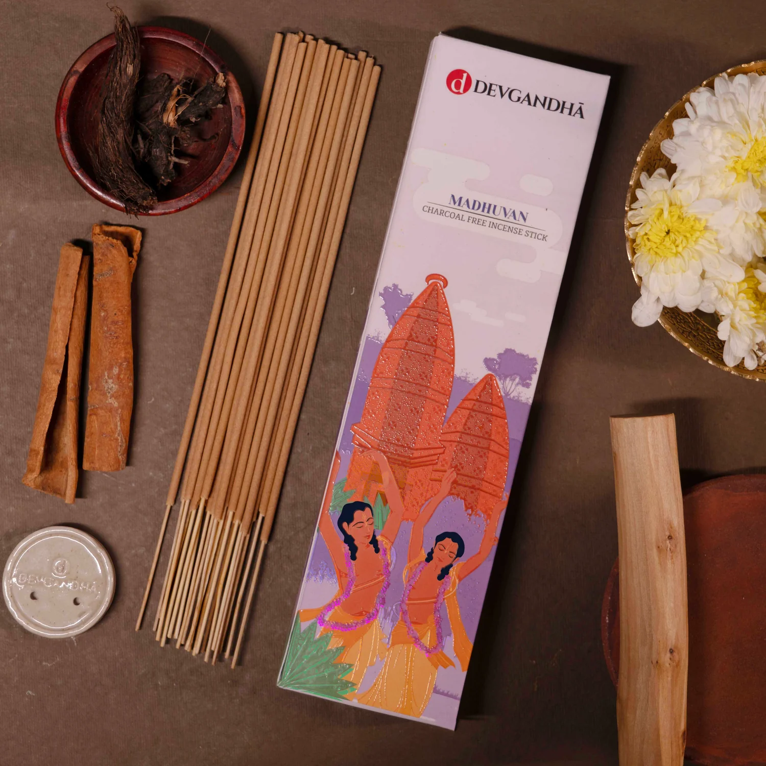 Devgandha Madhuvan Charcoal-Free Incense Sticks | (Approx. 50 Sticks) | Indian product Online Shopping Store