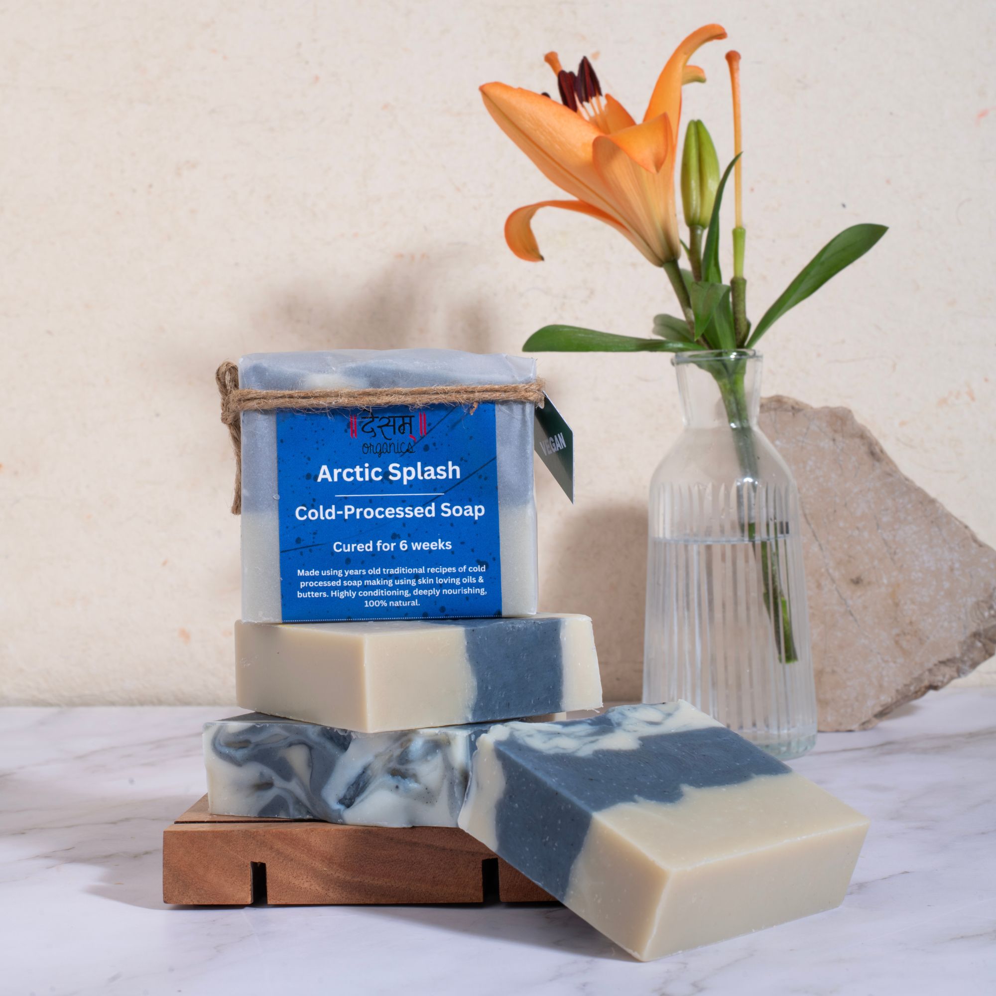 Desam Organics Arctic Splash Cold Process Artisanal Soap | Indian product Online Shopping Store