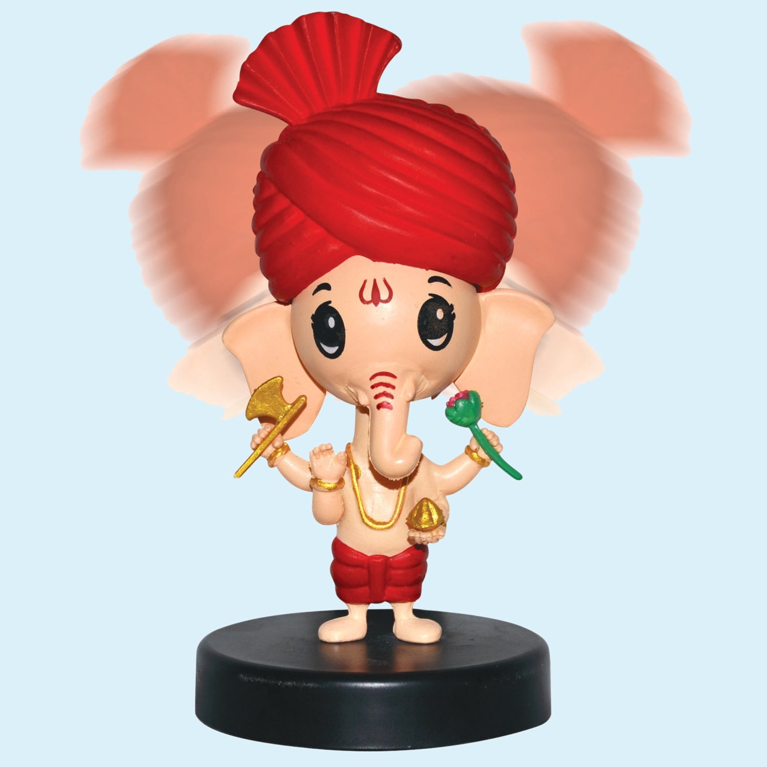 Bobble Head Ganesha Red 5 in_1 | Indian product Online Shopping Store