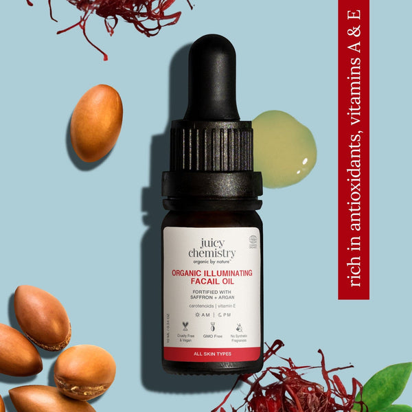 Juicy Chemistry Organic Illuminating Facial Oil Fortified with Saffron + Argan