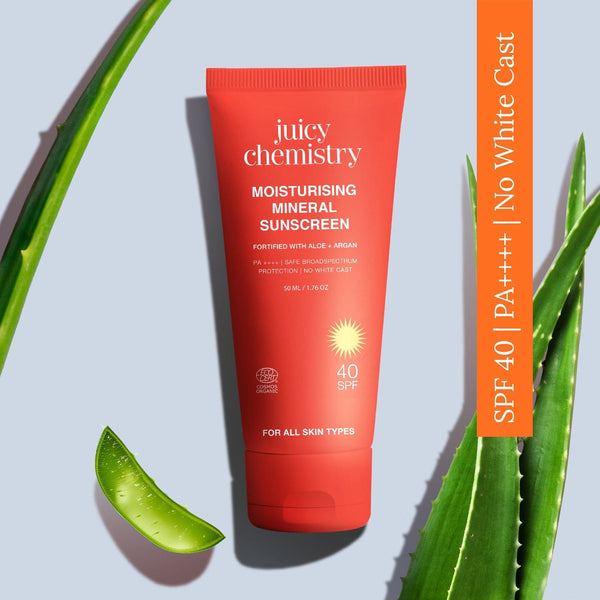 Juicy Chemistry Moisturising Mineral Sunscreen Fortified with Aloe + Argan
