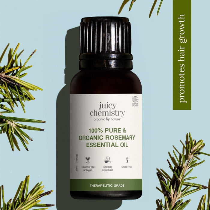 Juicy Chemistry 100% Pure & Organic Rosemary Essential Oil
