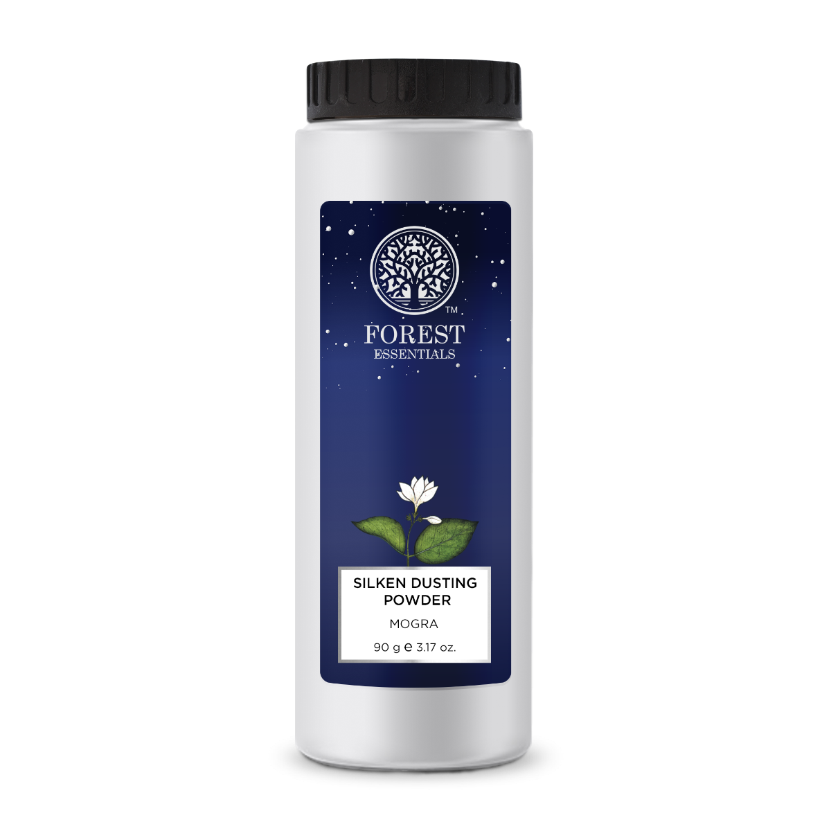 Forest Essentials Silken Dusting Powder Mogra | Natural Body Powder with Mogra | Corn Starch with Cocoa Butter | Leaves Skin Fresh, Soft & Fragrant