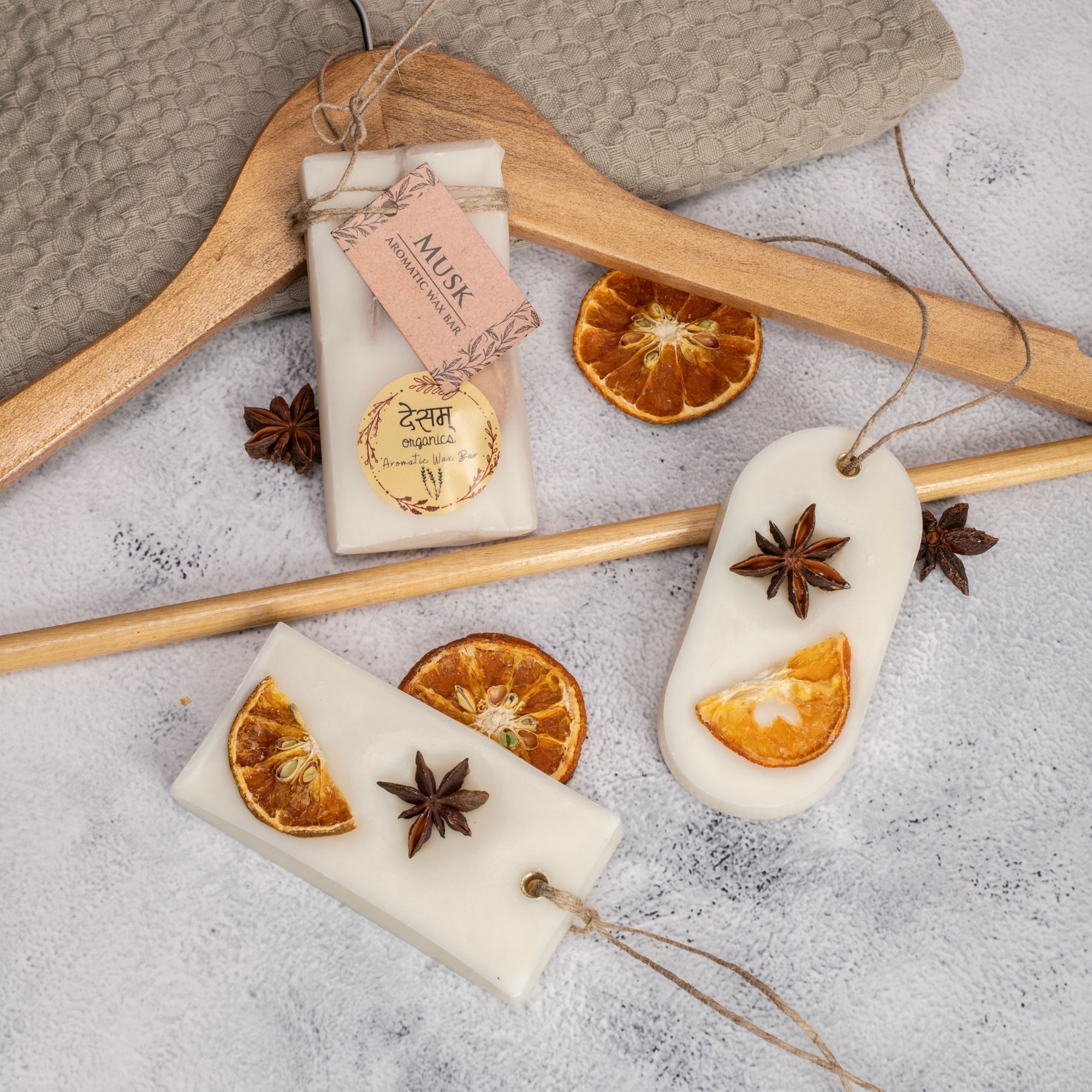 Desam Organics Musk Aroma Wax Bars ( Wardrobe & Drawer Freshener)
