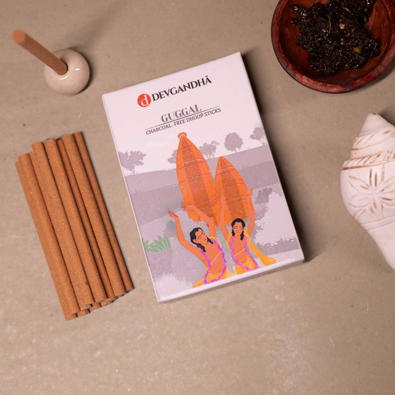 Devgandha Guggal Bamboo-less Incense Stick | (Approx. 40 sticks)
