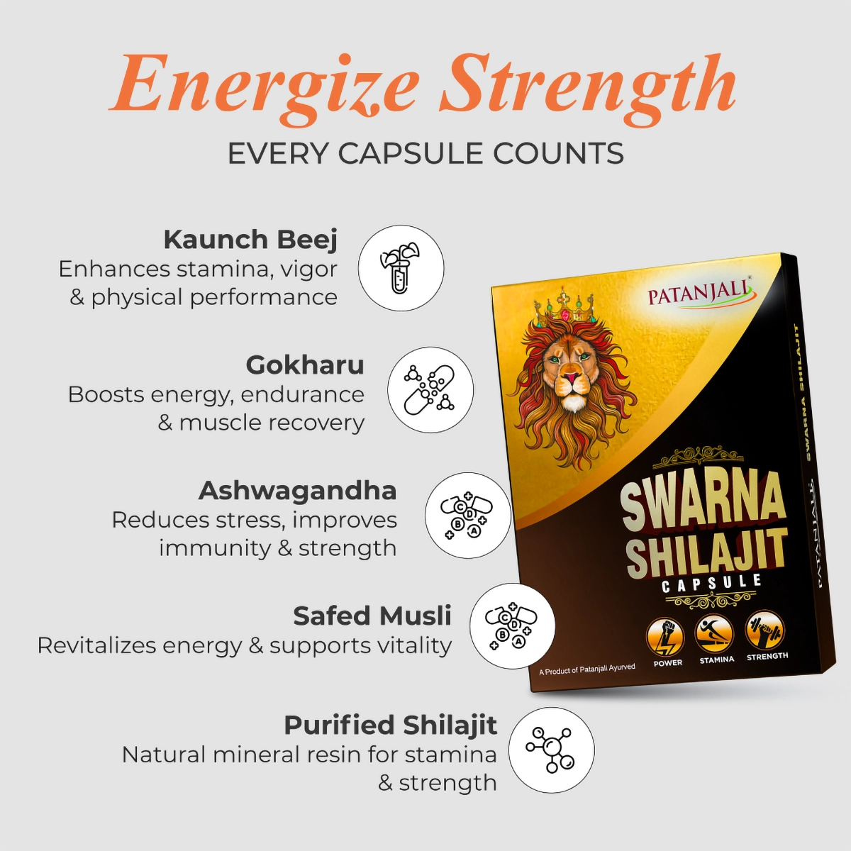 Patanjali Swarna Shilajit Capsule
