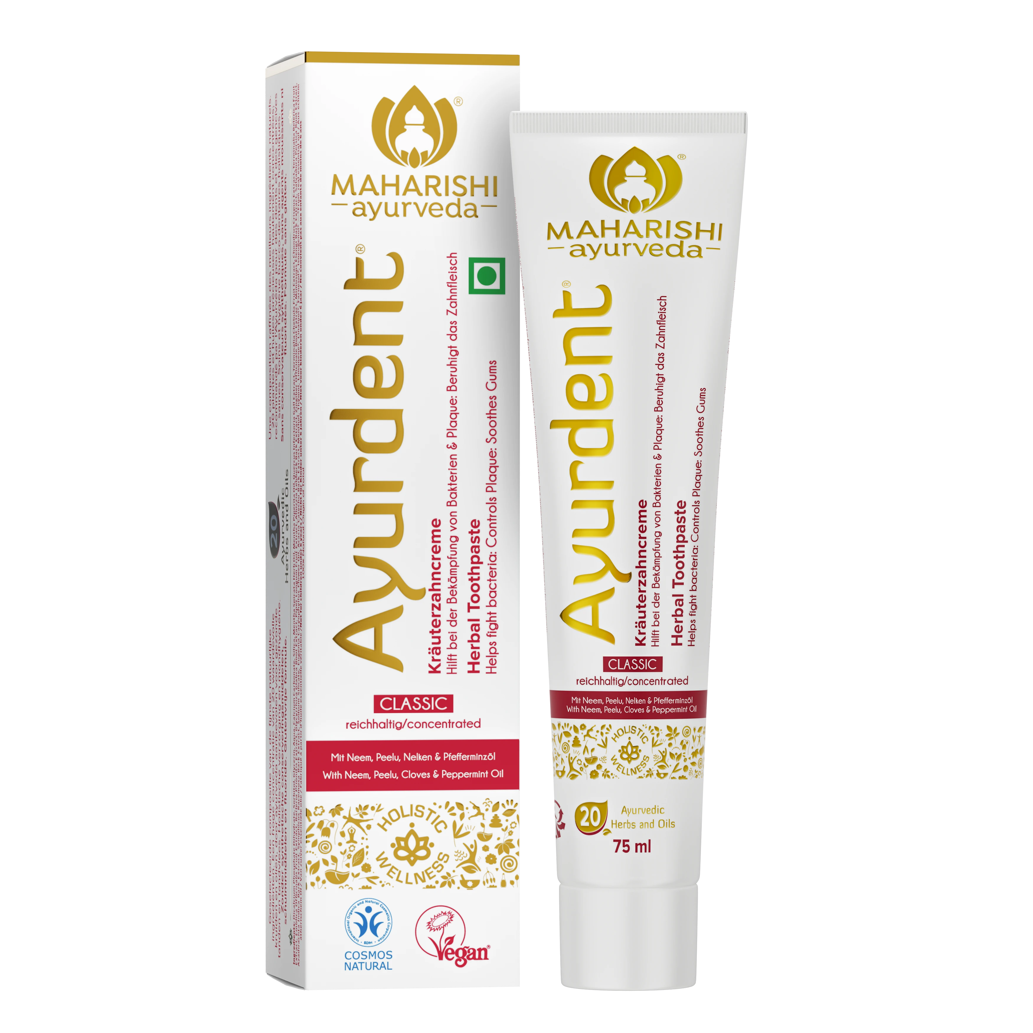 Maharishi Ayurveda Ayurdent Classic Ayurvedic Toothpaste for Toothache, Cavities & Sensitive Teeth | Indian product Online Shopping Store