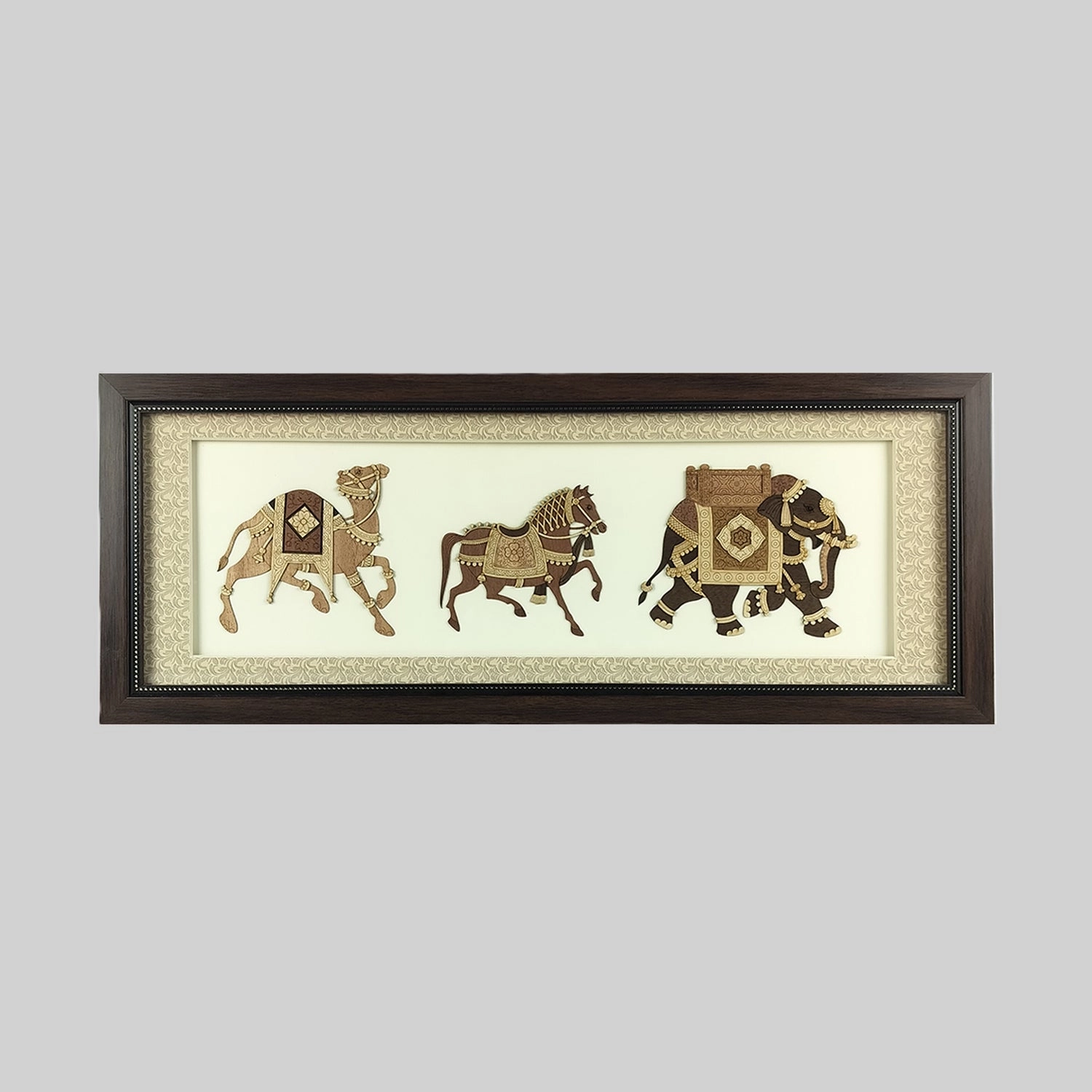 1775158615903-Animal Procession Wood Art Frame 8 in x 20 in_1 | Indian product Online Shopping Store