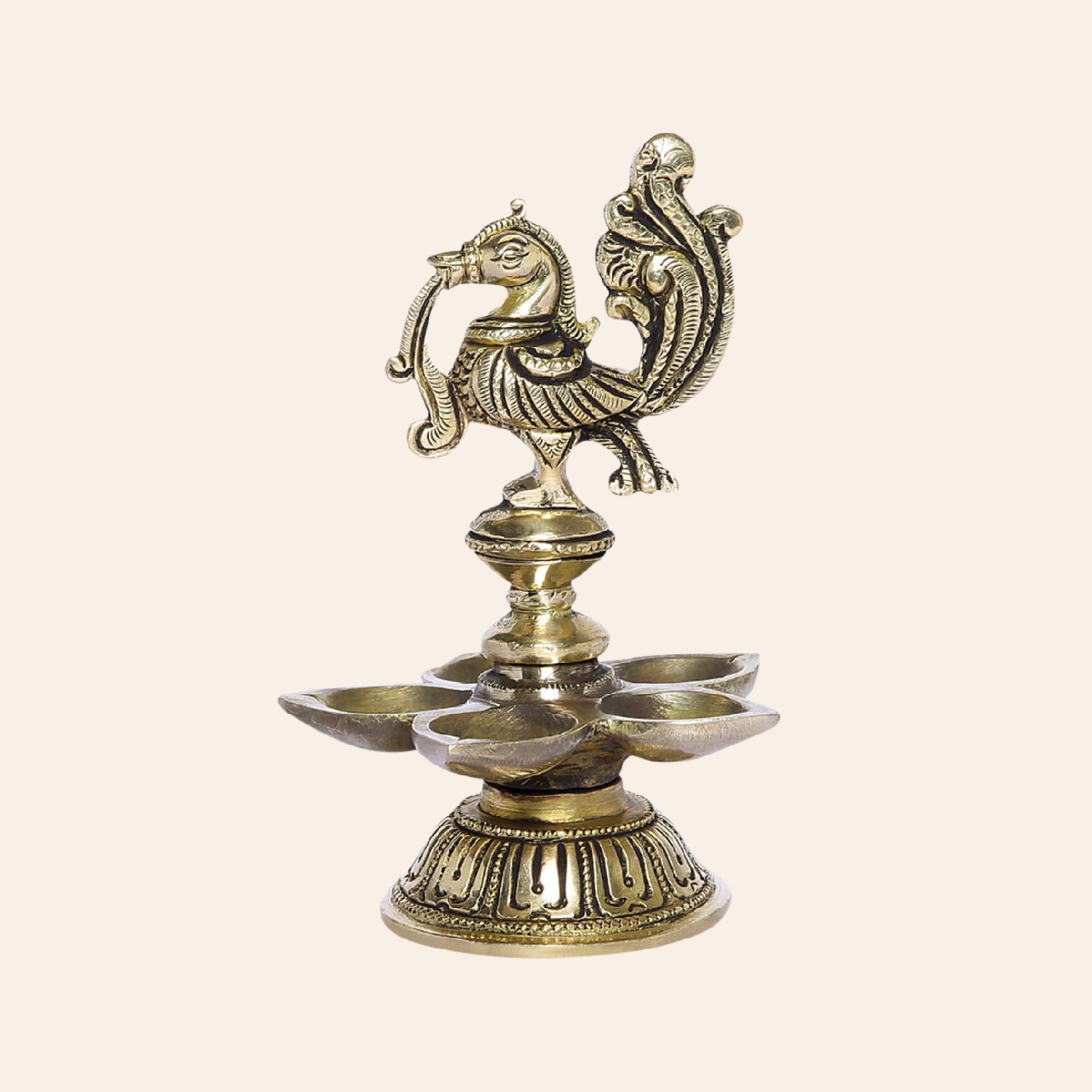 Brass Annam Deepak Small 5 in_1 | Indian product Online Shopping Store