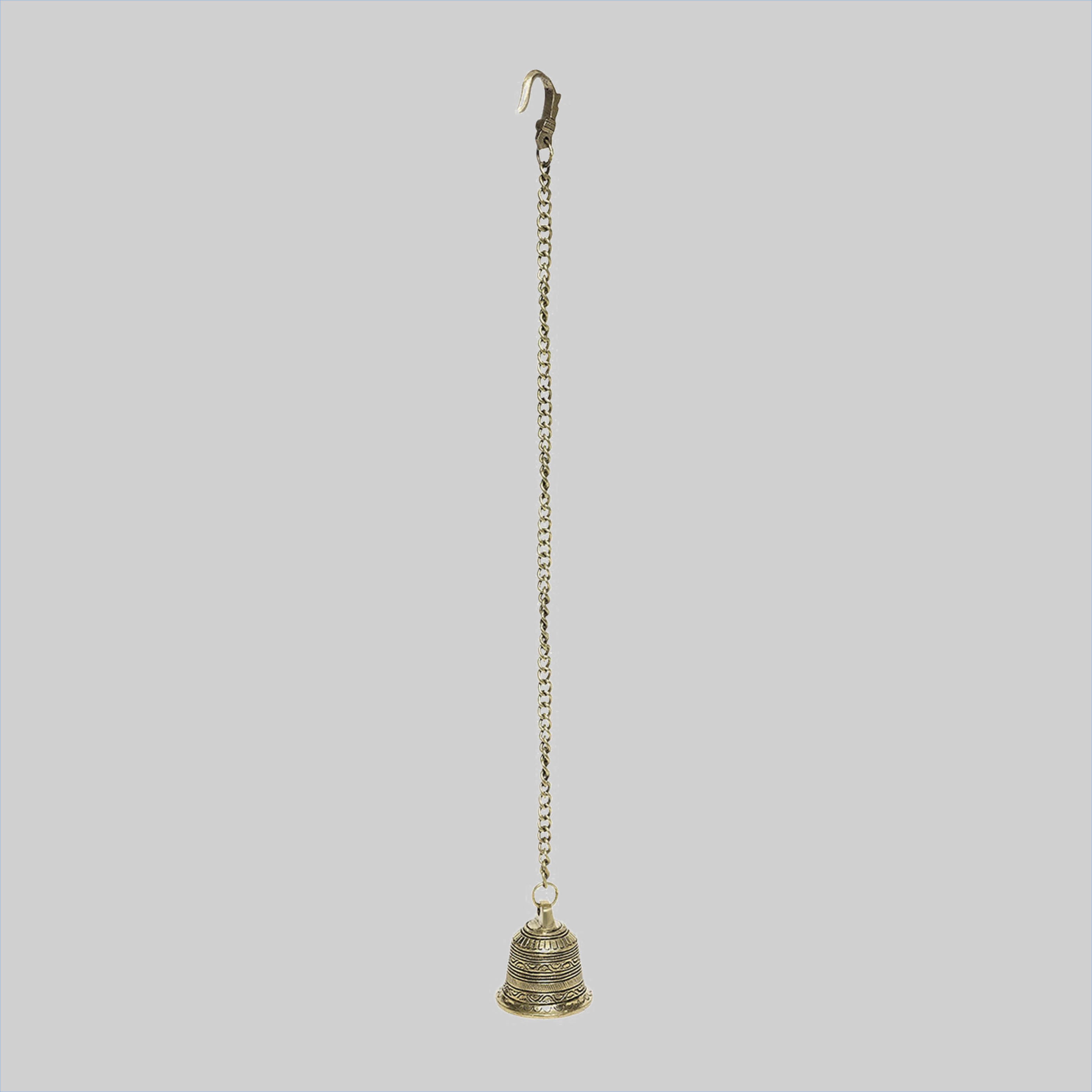 Brass Engraved Temple Bell - 3 in_1 | Indian product Online Shopping Store
