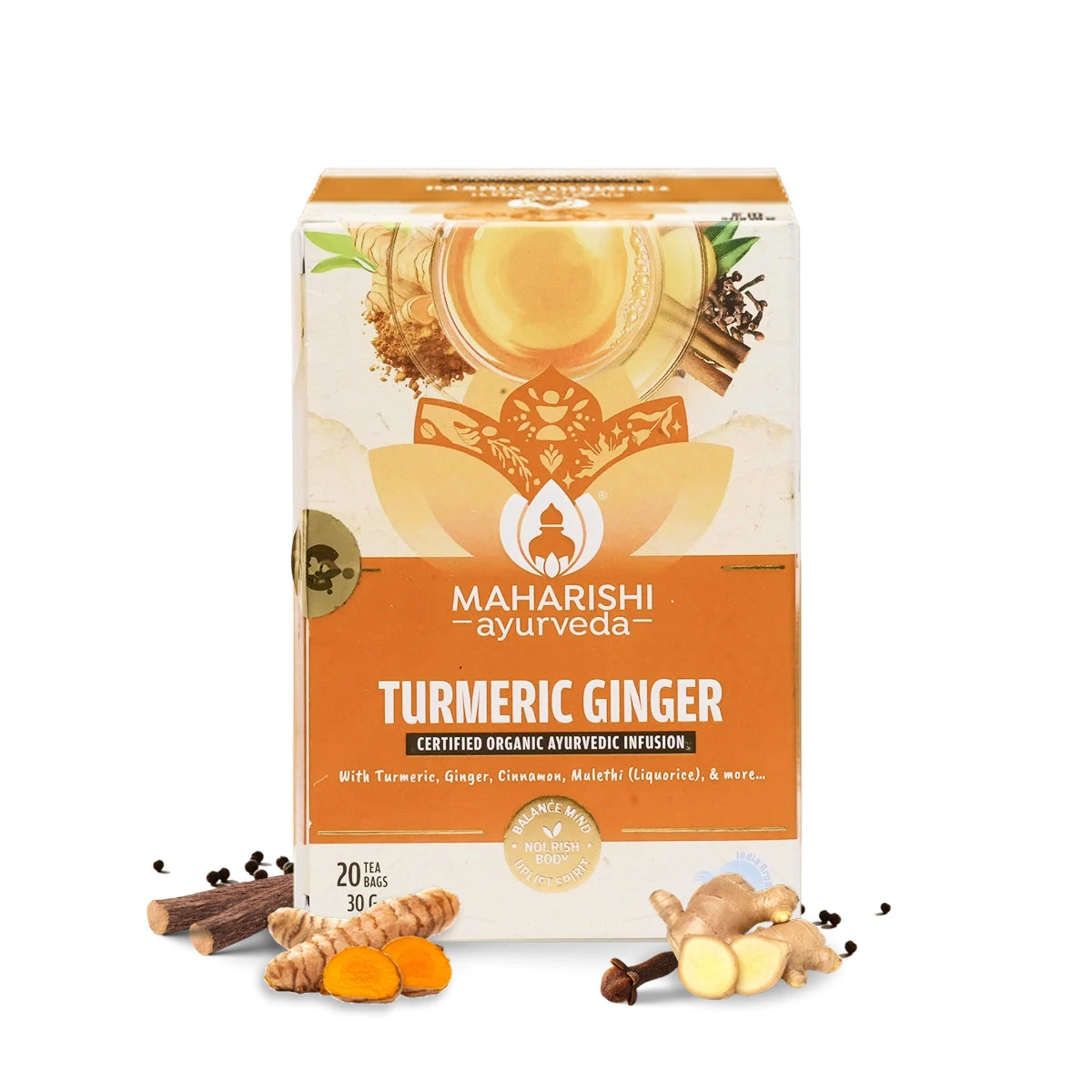 Maharishi Ayurveda Turmeric Ginger Tea Immunity & Digestion Boosting Ayurvedic Blend_1 | Indian product Online Shopping Store