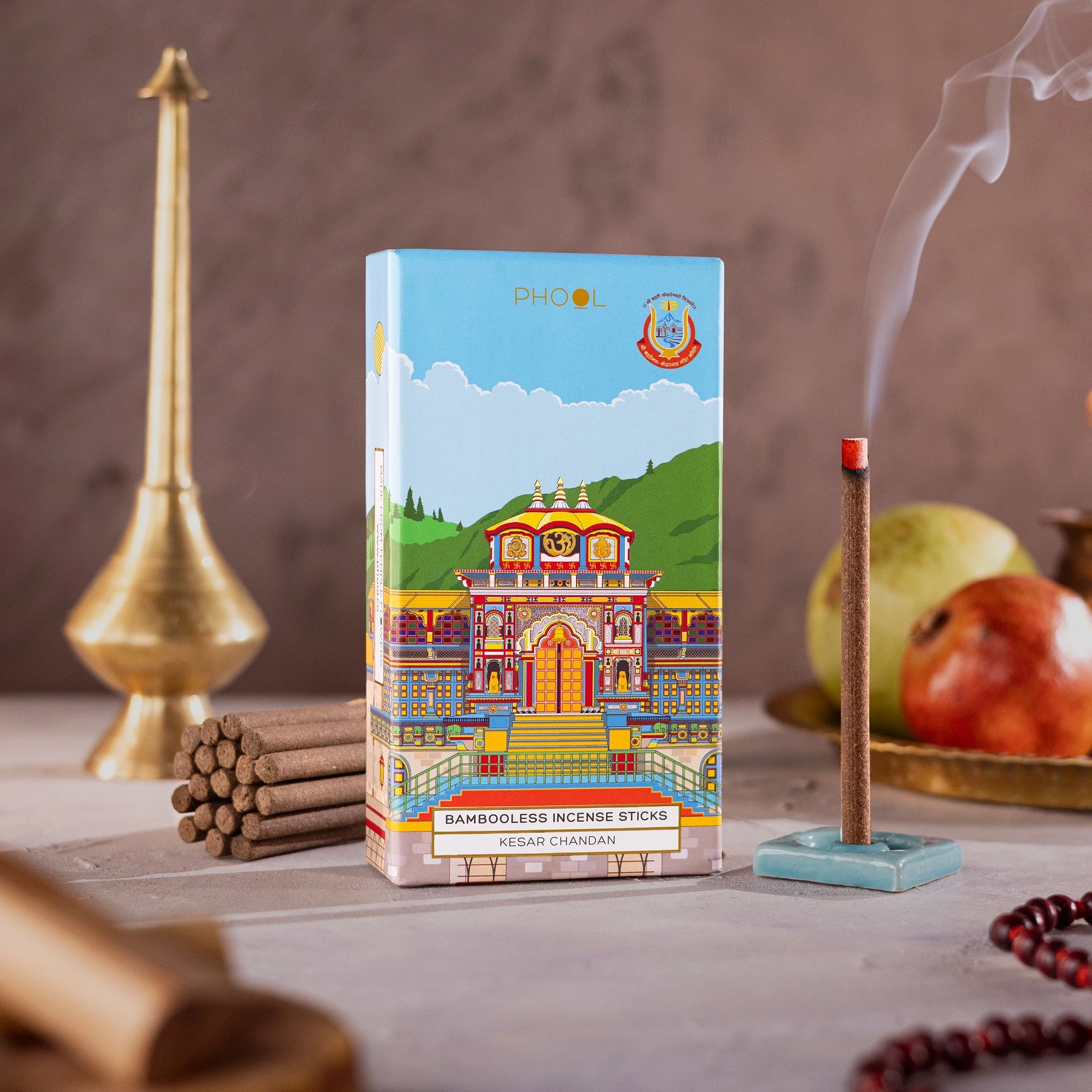 Phool Badrinath Kesar Chandan Bambooless Incense Sticks_1 | Indian product Online Shopping Store