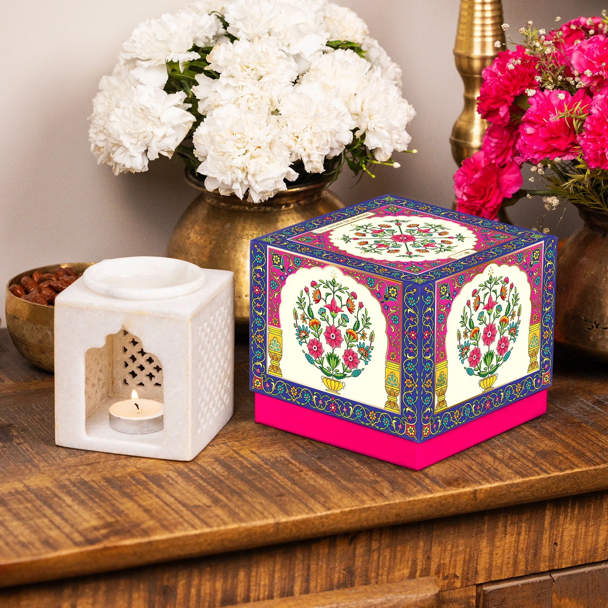 Phool Marble Jali Aroma Oil Burner_1 | Indian product Online Shopping Store