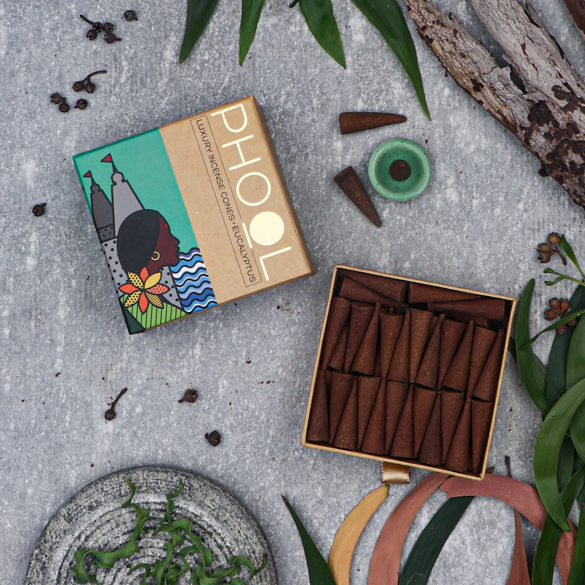 Phool Natural Incense Cones - Eucalyptus_1 | Indian product Online Shopping Store