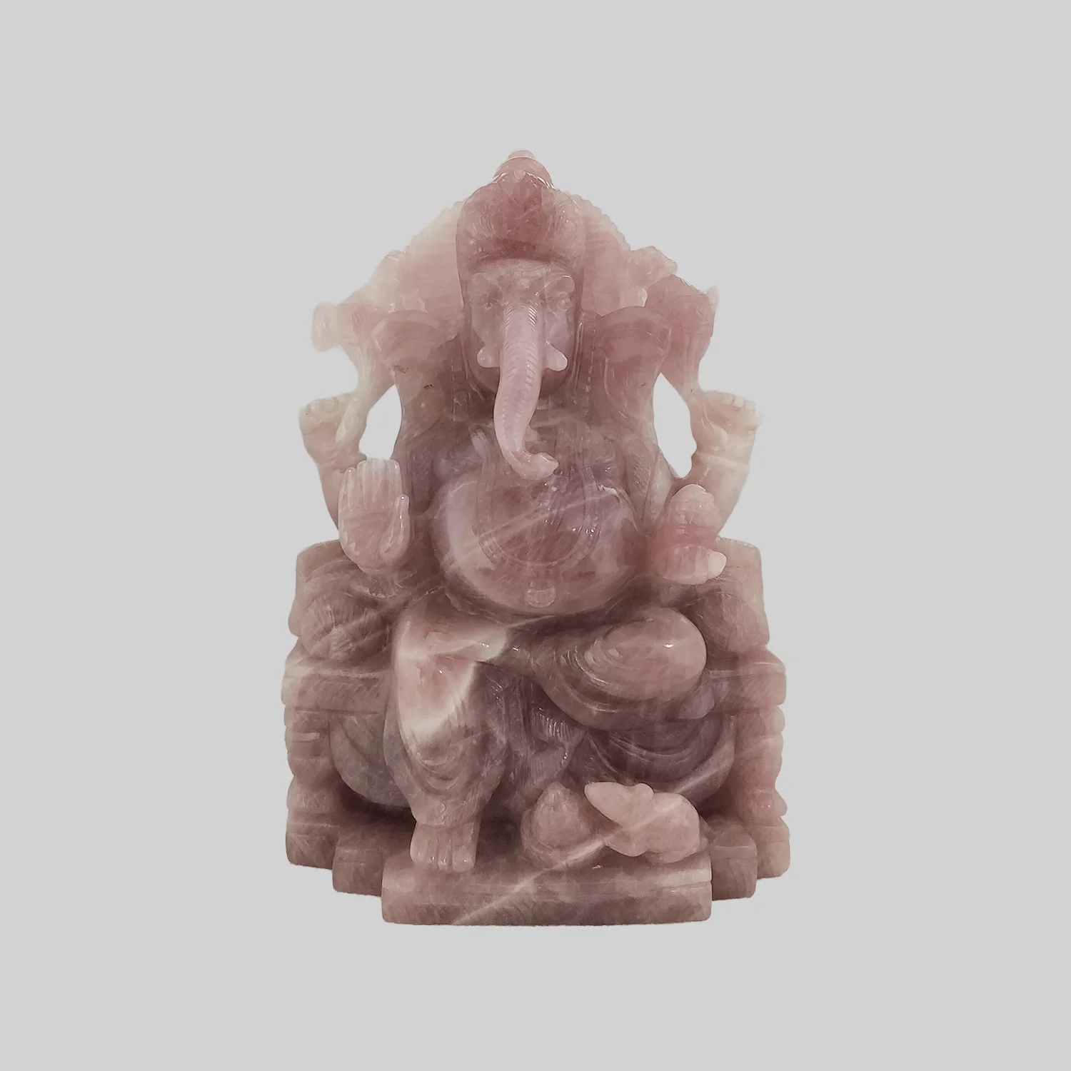 Rose Quartz Stone Pooja Ganesha 12 in_1 | Indian product Online Shopping Store
