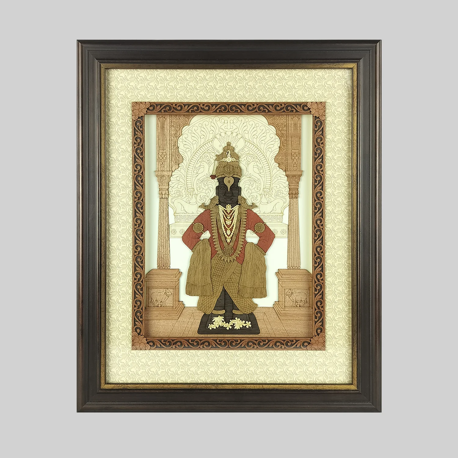 Vitthal Wood Art Frame 13 in x 16 in_1 | Indian product Online Shopping Store