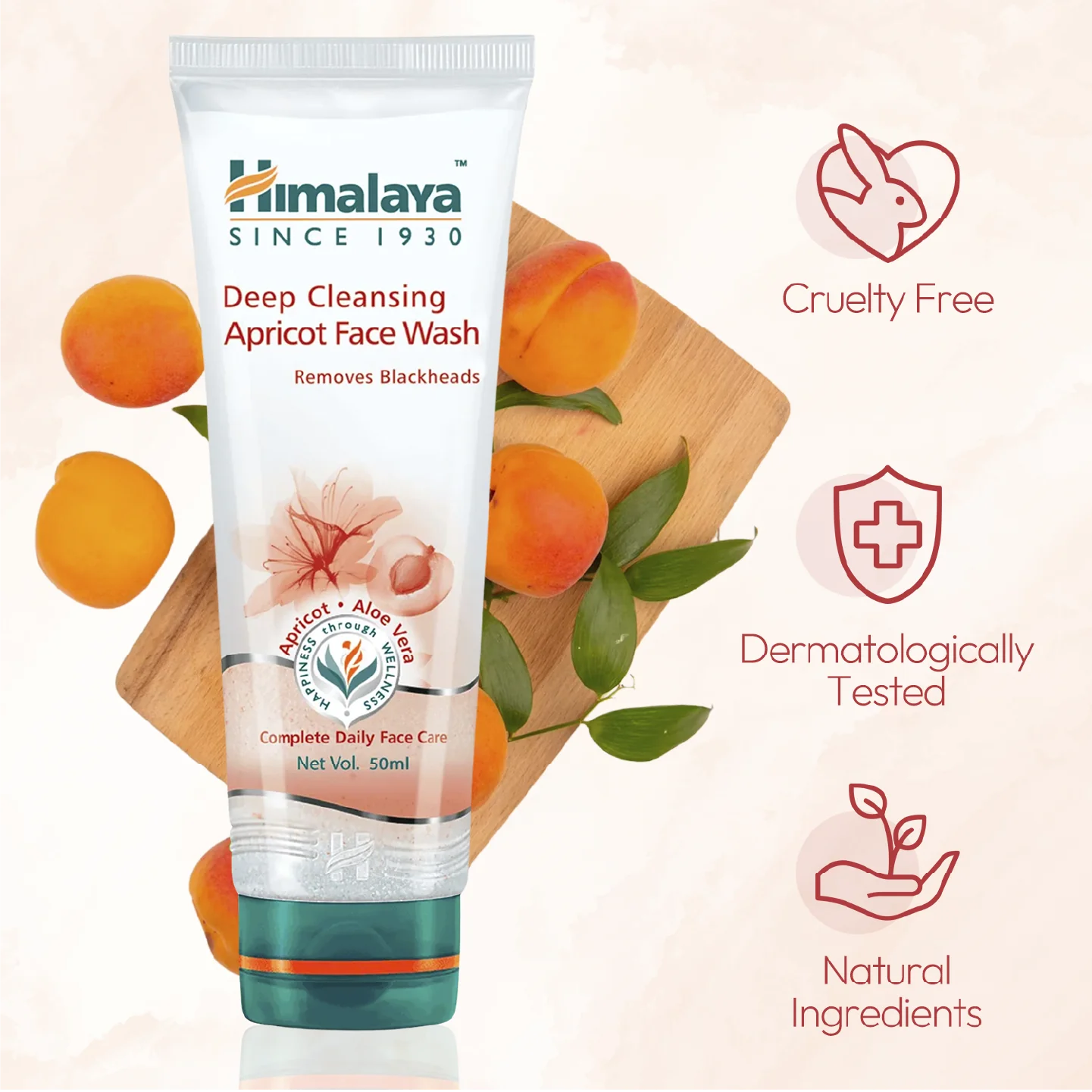 Himalaya Deep Cleansing Apricot Face Wash - Totally Indian