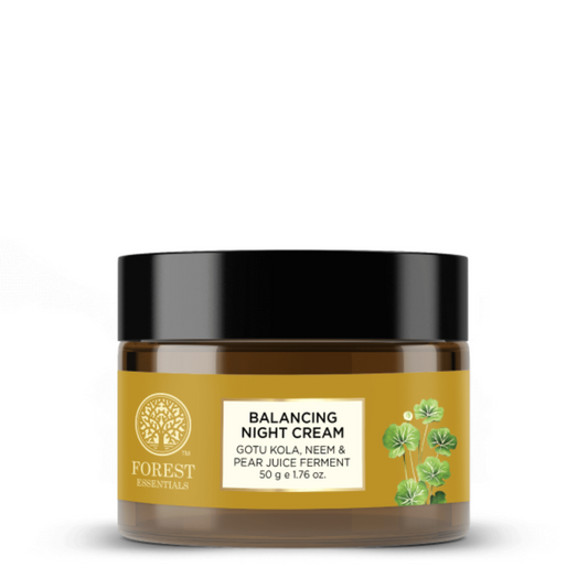 Forest Essentials Balancing Night Cream with Gotu Kola, Neem & Pear Juice Ferment - Totally Indian
