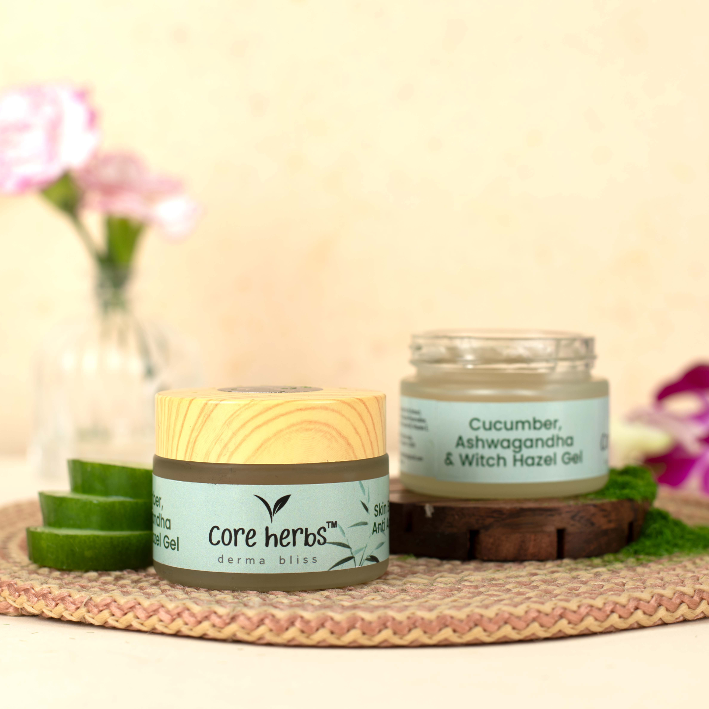 Core Herbs Cucumber, Ashwagandha & Witch-Hazel Face & Body Gel - Totally Indian