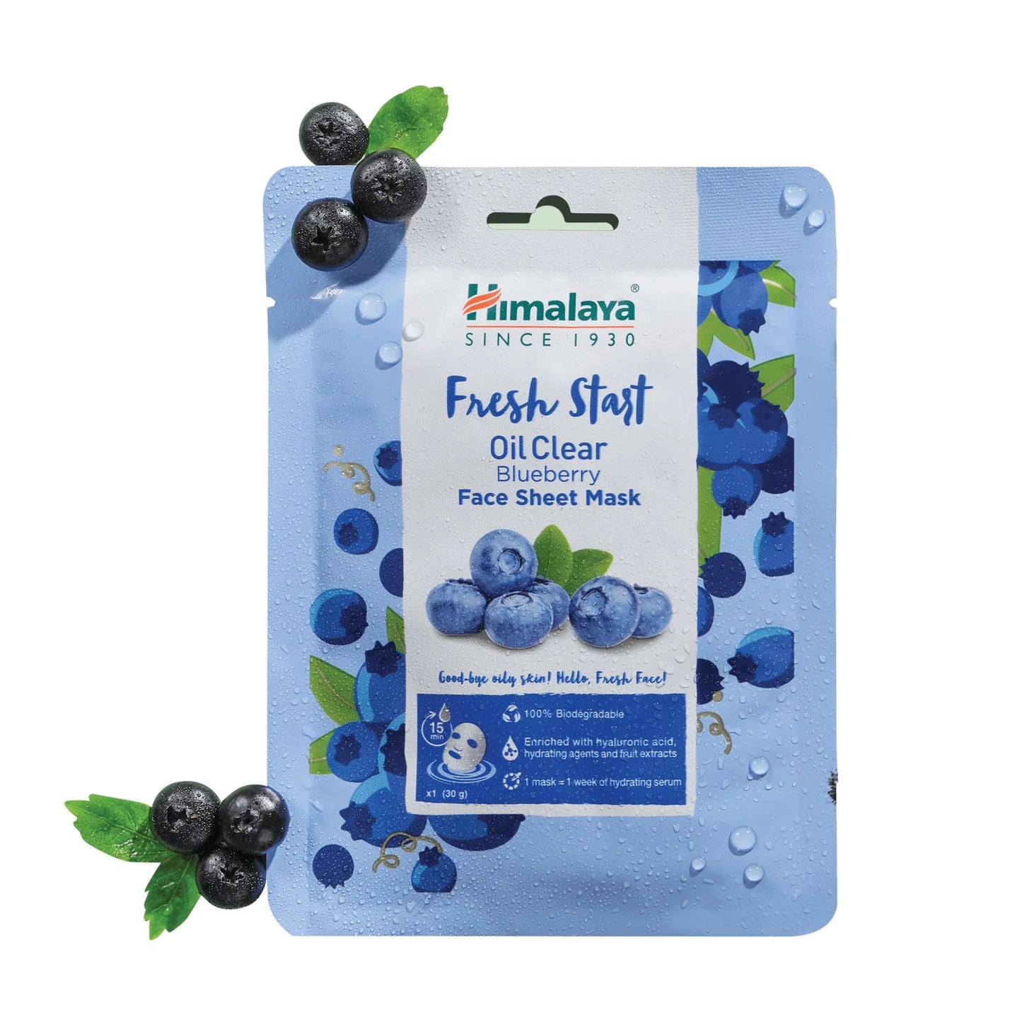 Himalaya Fresh Start Oil Clear Blueberry Face Sheet Mask - Totally Indian