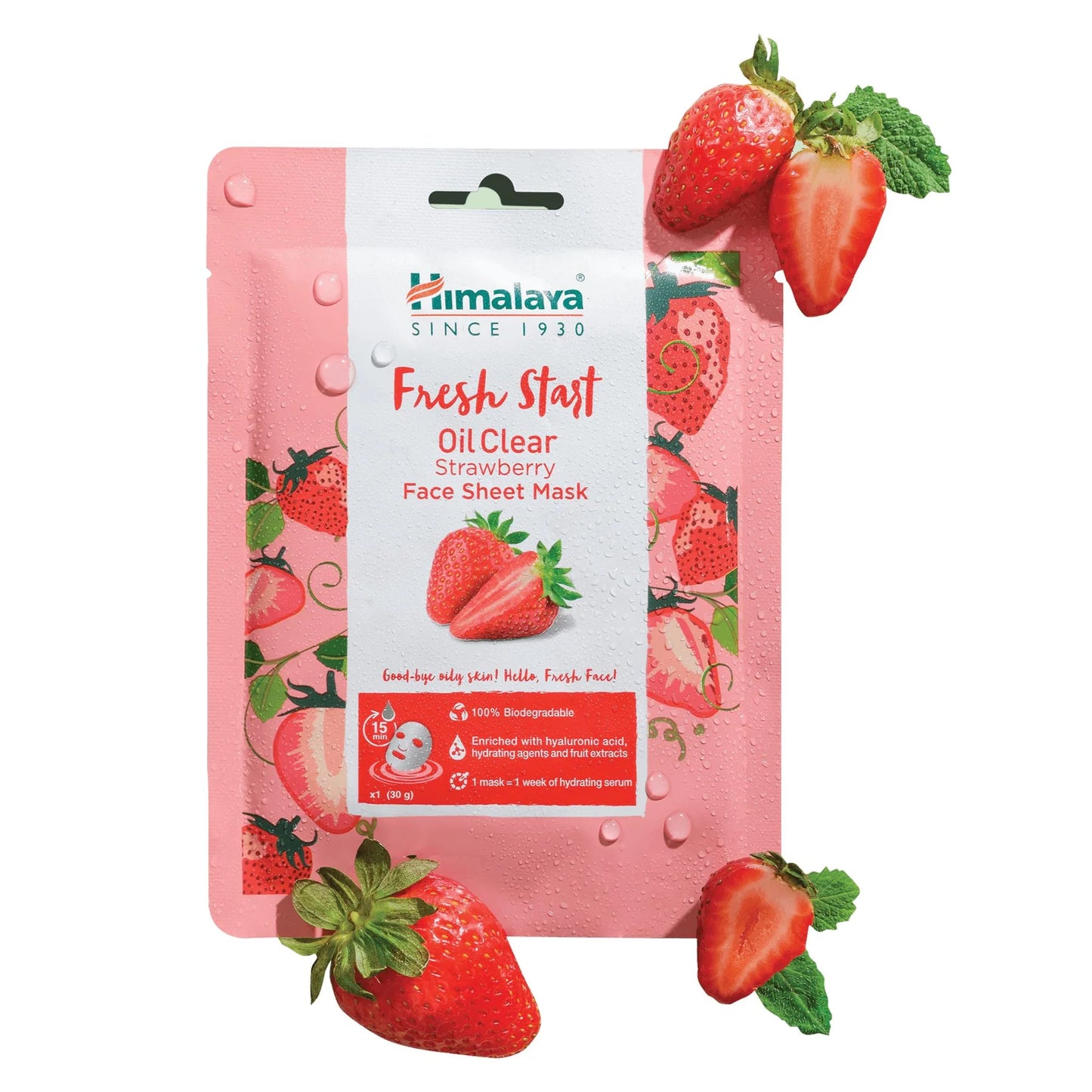 Himalaya Fresh Start Oil Clear Strawberry Face Sheet Mask - Totally Indian