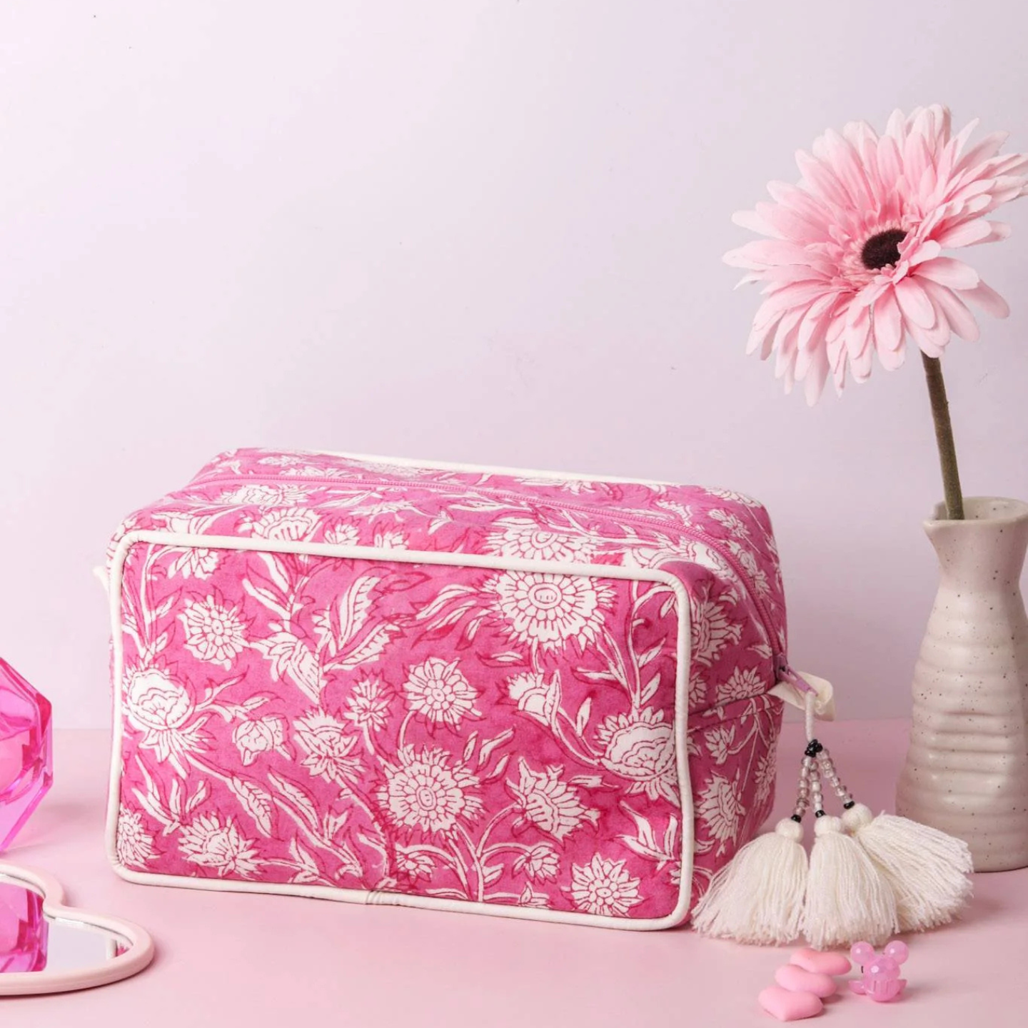 Ayuda Homes - Gulabi - Multi Utility Pouch - Totally Indian