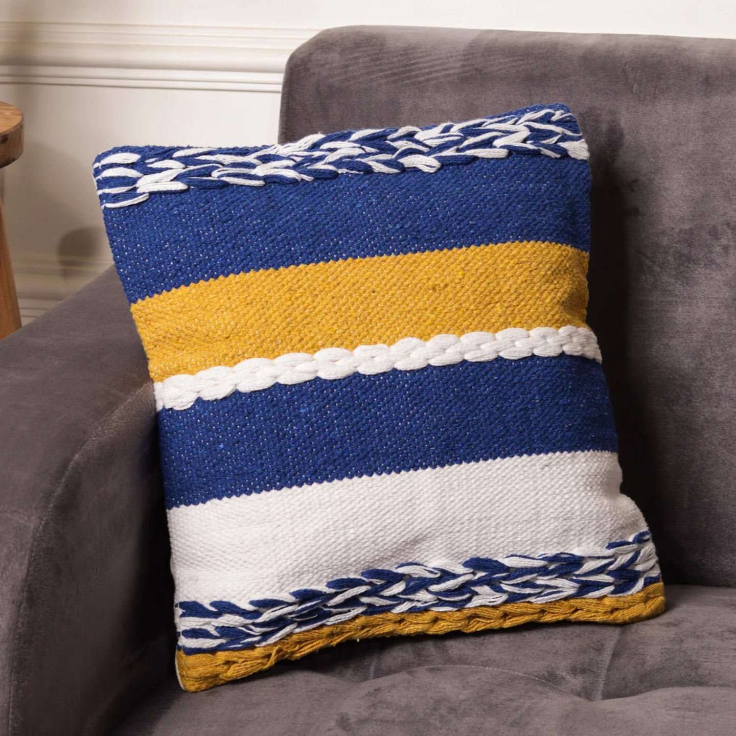 Ayuda Homes - Handloom Cushion Cover - Totally Indian