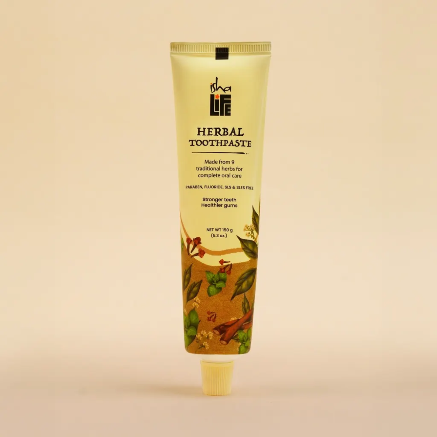 Isha Life Herbal Toothpaste (Paraben, Fluoride, SLS, & SLES Free) - Totally Indian