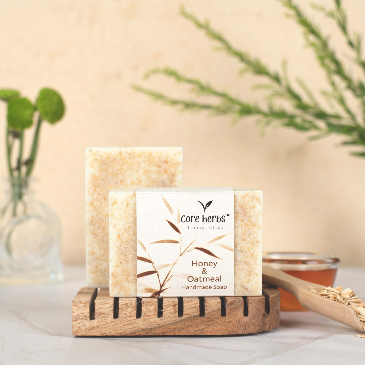 Core Herbs Honey & Oatmeal Organic Handmade Soap - Totally Indian