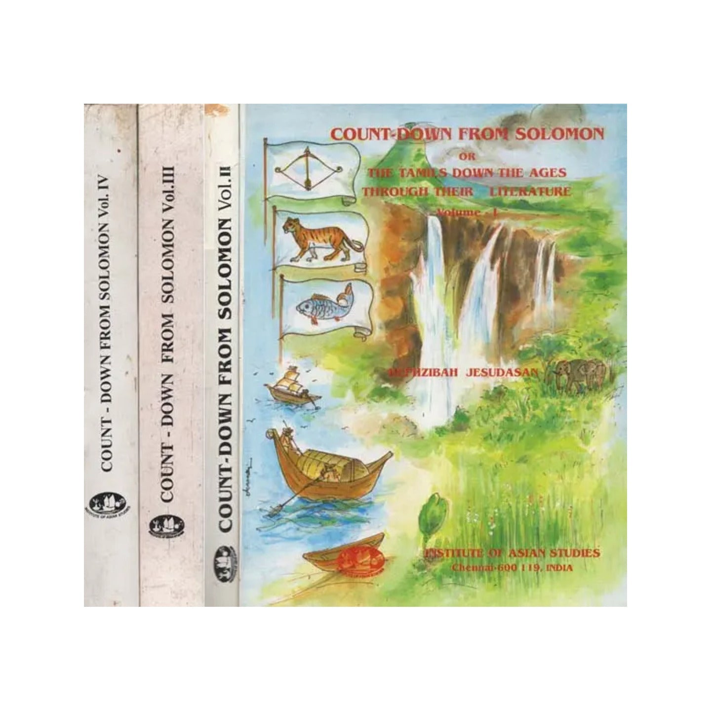 Count-down From Solomon Or The Tamils Down The Ages Through Their Literature- Set Of Four Volumes (An Old And Rare Book) - Totally Indian