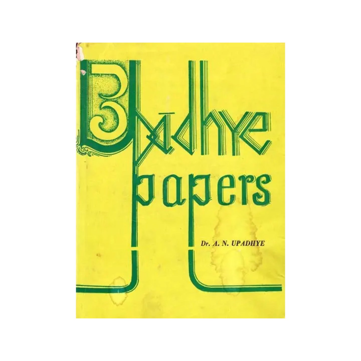 Upadhye: Papers (An Old And Rare Book) - Totally Indian