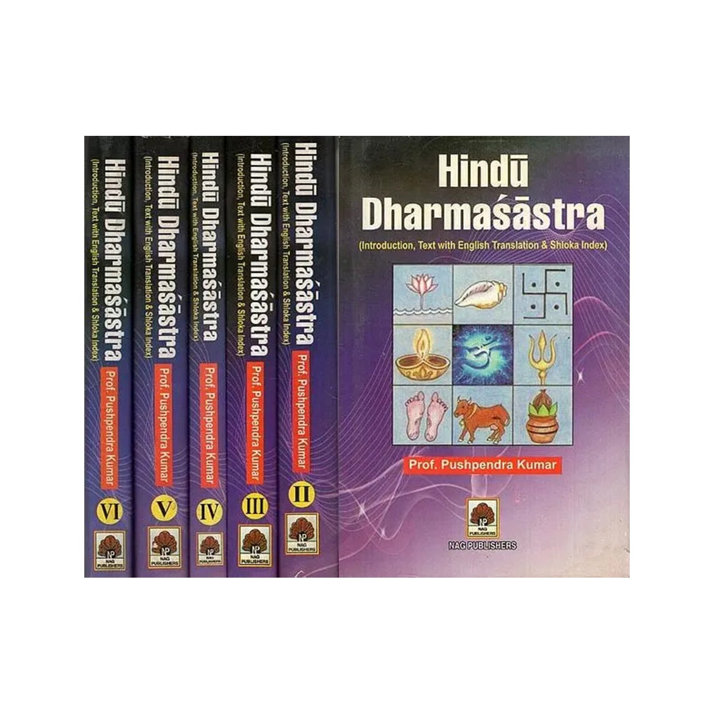 Hindu Dharmasastra (Introduction, Text With English Translation & Shloka Index) (Set Of 6 Volumes) - Totally Indian