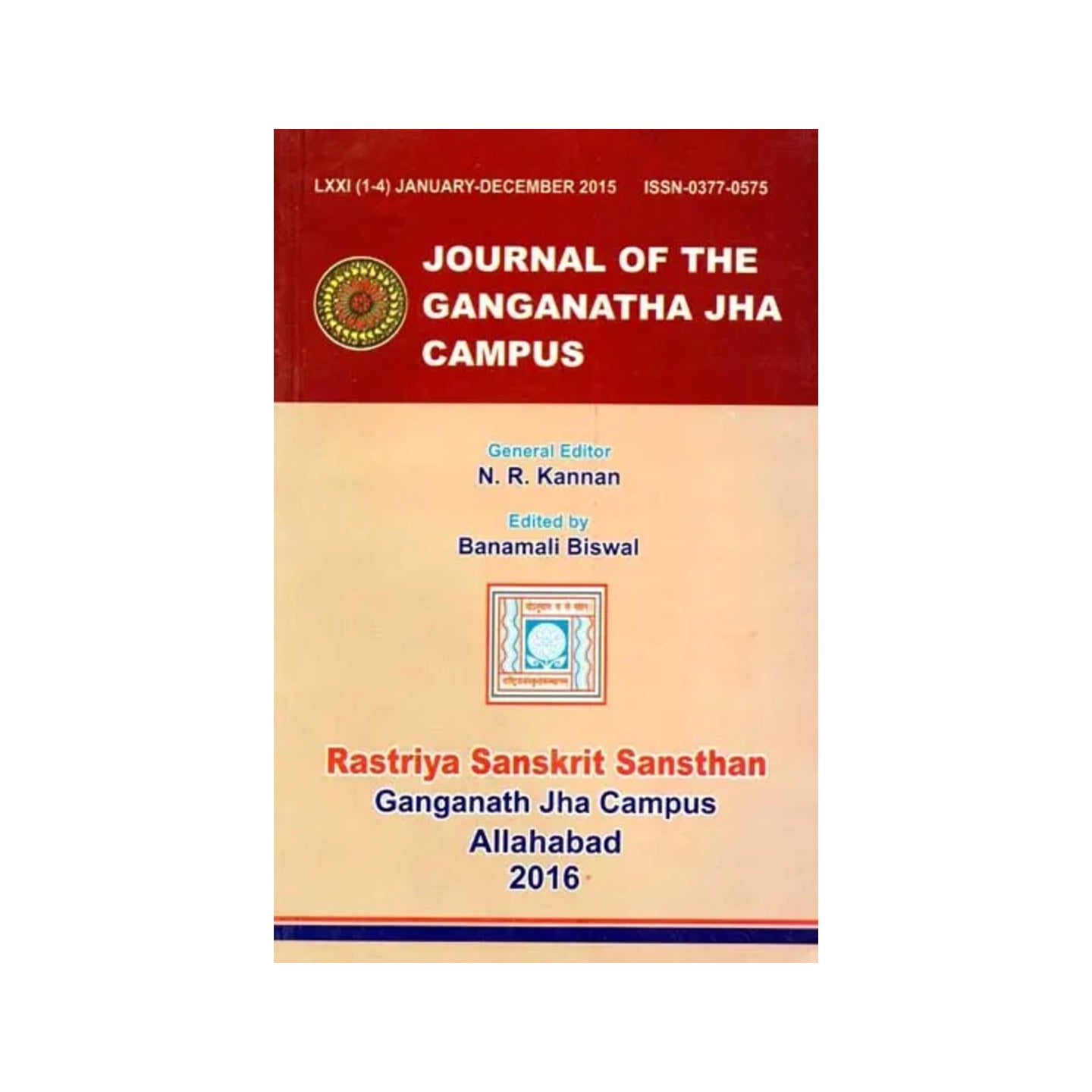 Journal Of The Ganganatha Jha Campus: January-december 2015 - Totally Indian