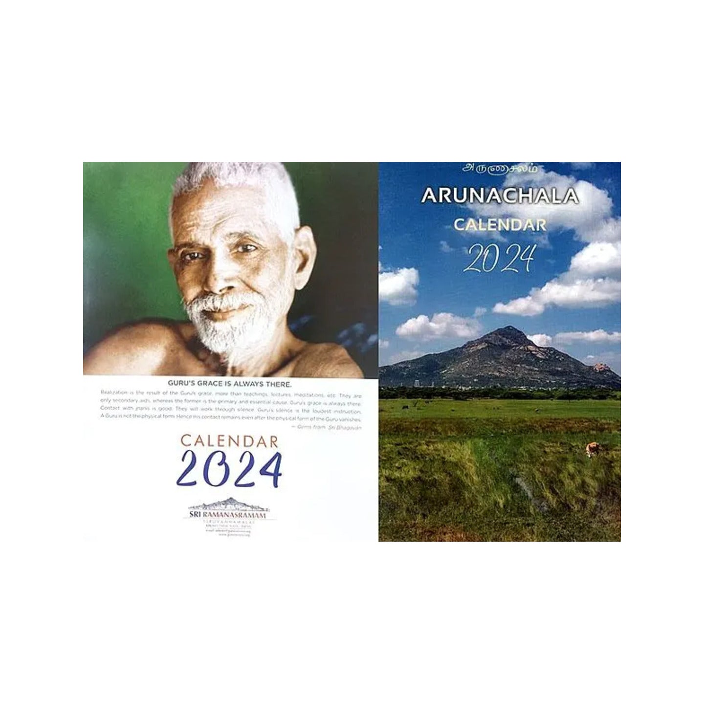 Set Of Two Calendars From Sri Ramana Maharshi (Wall Calendar | Desk Calendar) - Totally Indian