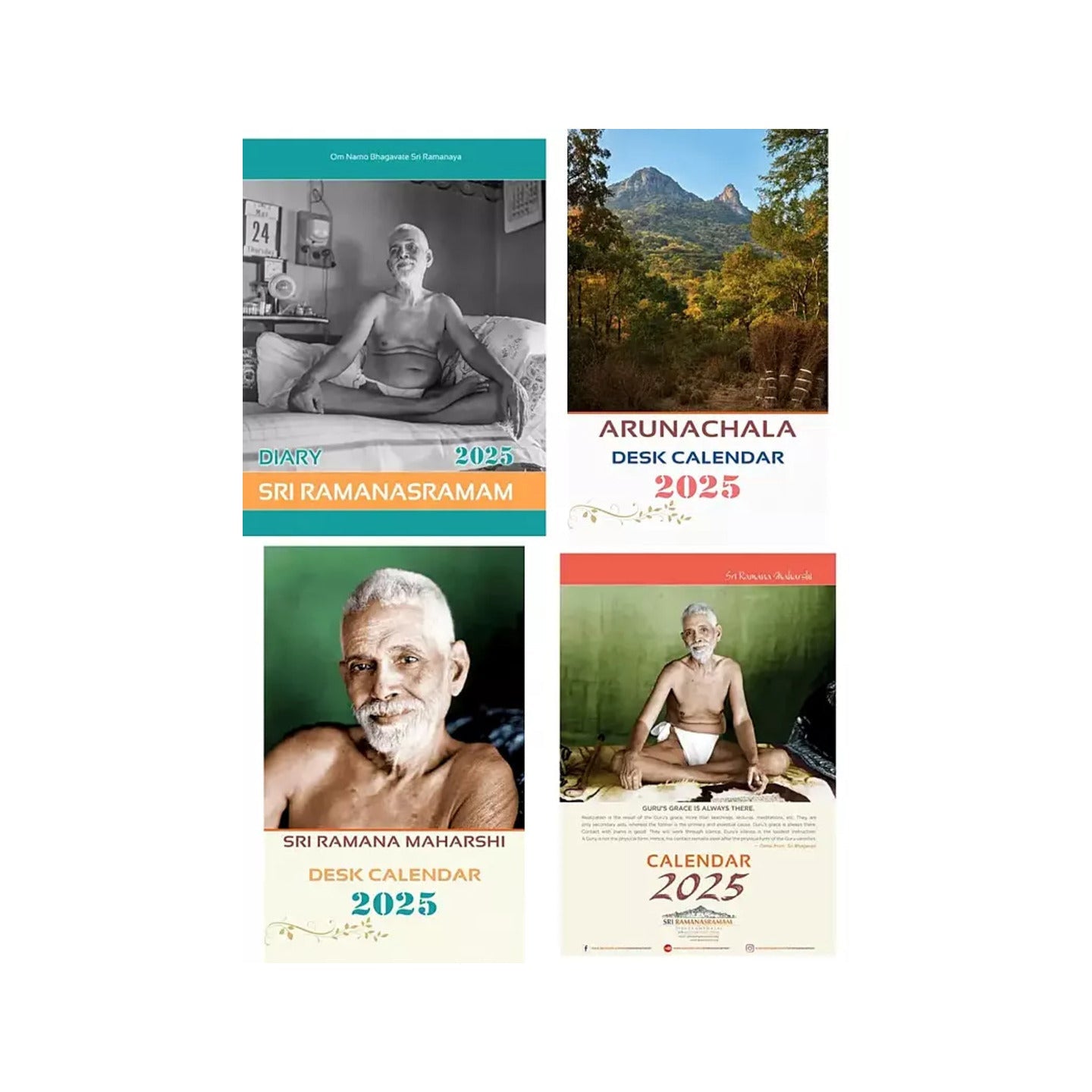 Set Of 3 Calendars And 1 Diary From Sri Ramanasramam - Totally Indian