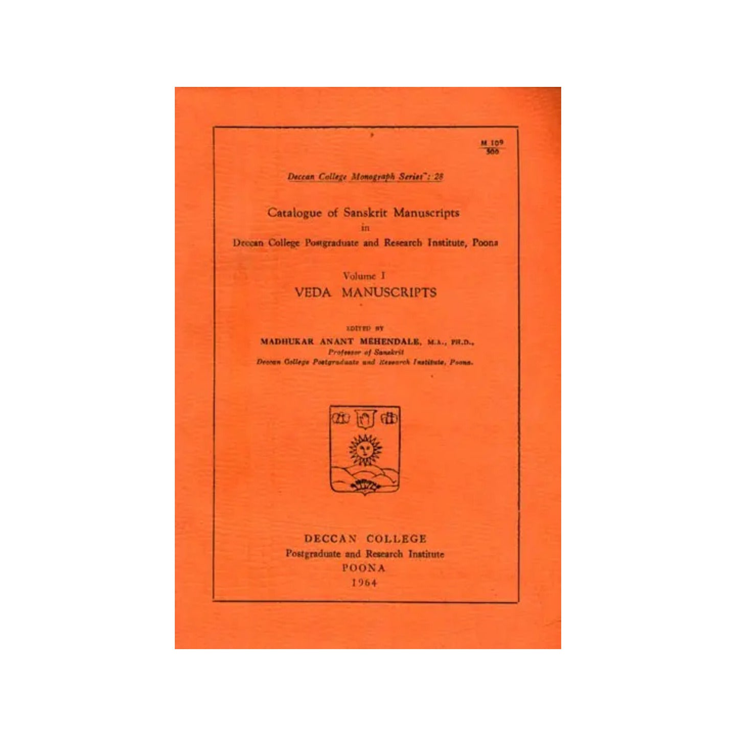 Catalogue Of Sanskrit Manuscripts- Veda Manuscripts (An Old And Rare Book) - Totally Indian