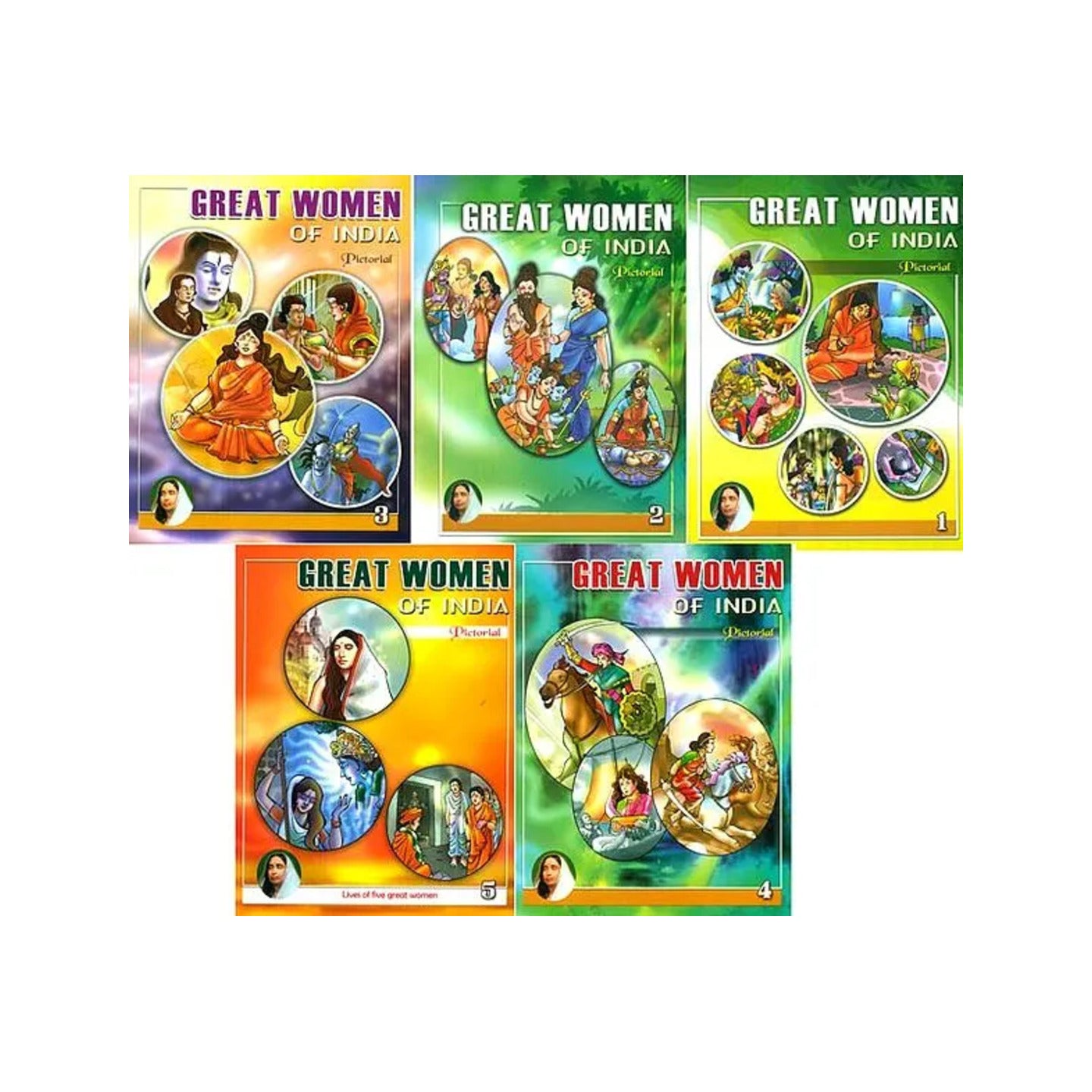 Great Women Of India- Pictorial (Set Of 5 Books) - Totally Indian