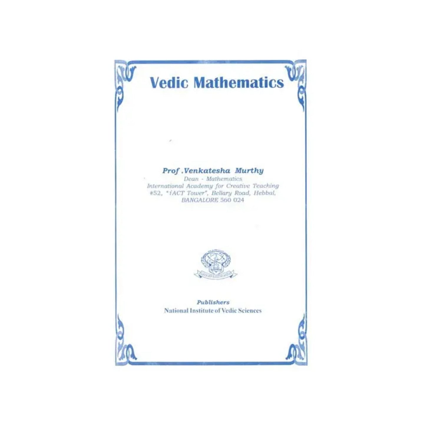 Vedic Mathematics (An Old And Rare Book) - Totally Indian