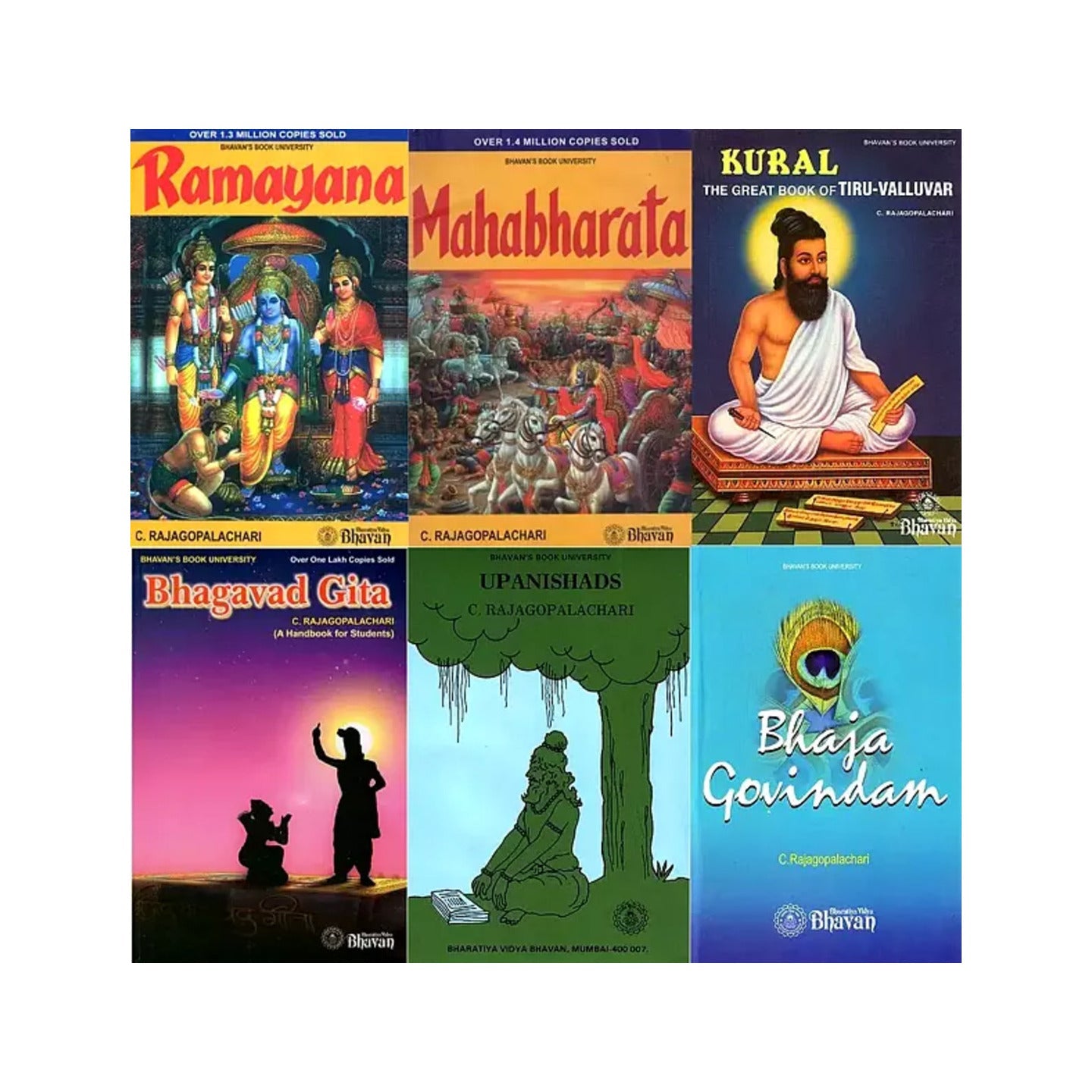 Scriptures Translated By C. Rajagopalachari (Set Of 6 Books) - Totally Indian