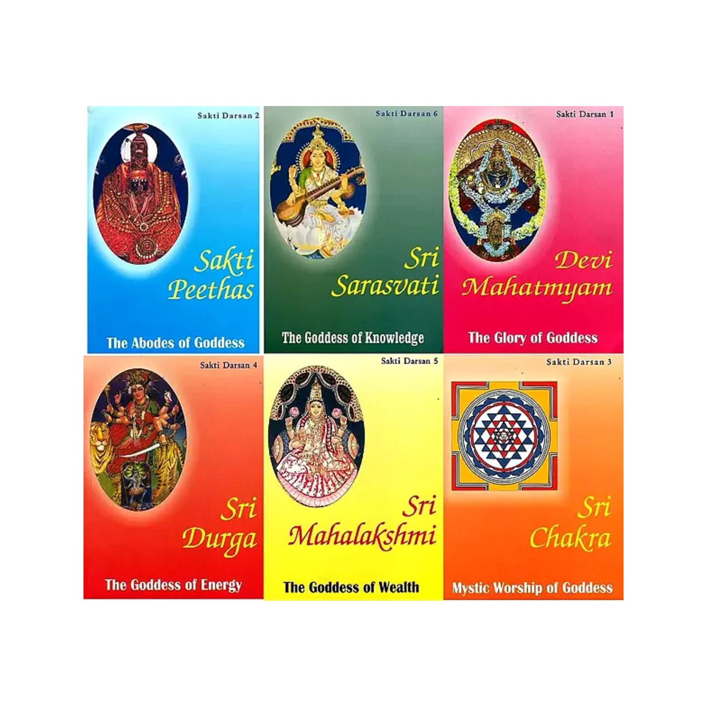 Sakti Darsan- Set Of 6 Books (Devi Mahatmayam, Sakti Peethas, Sri Chakra, Sri Durga, Sri Mahalakshmi, Sri Saraswati) - Totally Indian