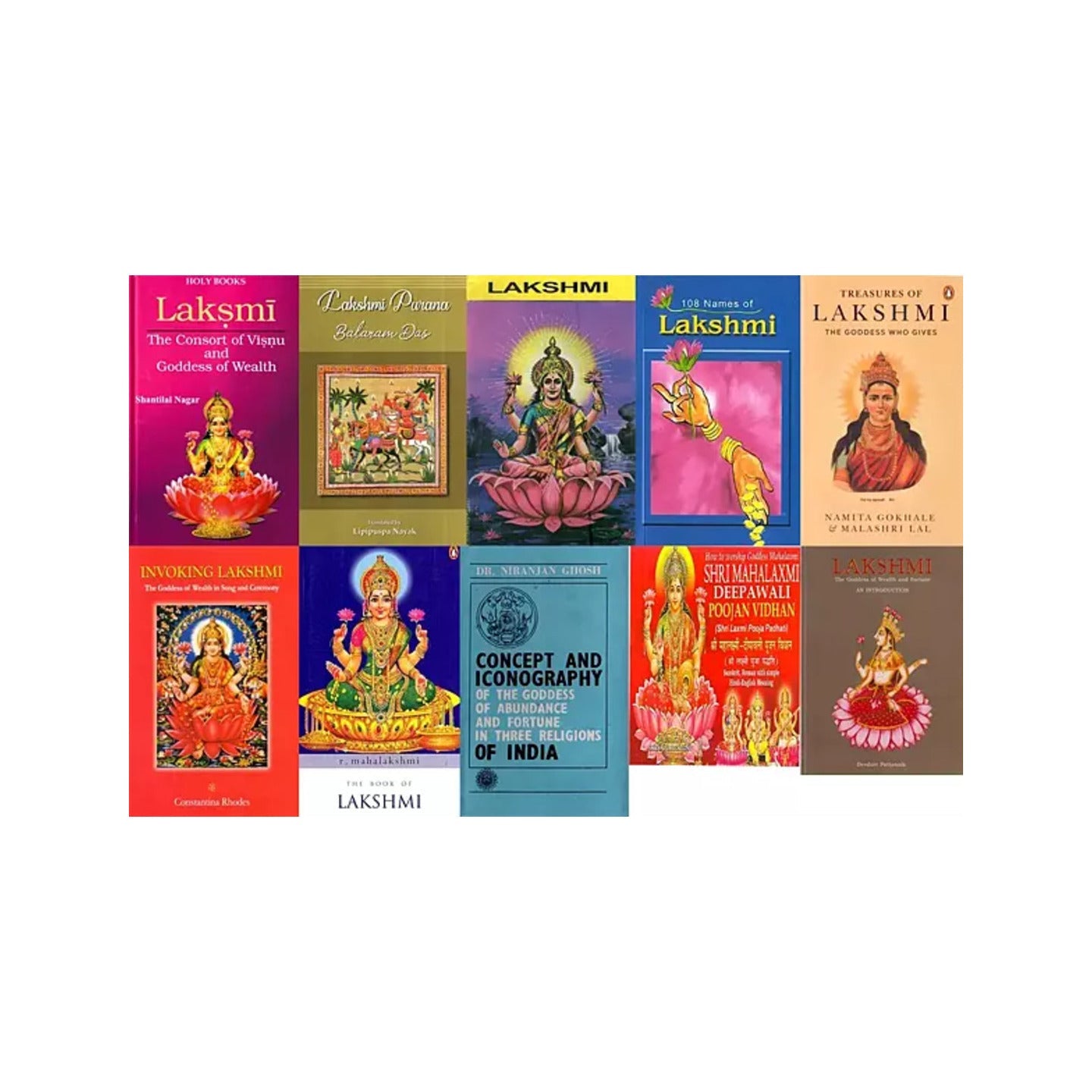 Ten Books On Goddess Lakshmi (Set Of 10 Books) - Totally Indian