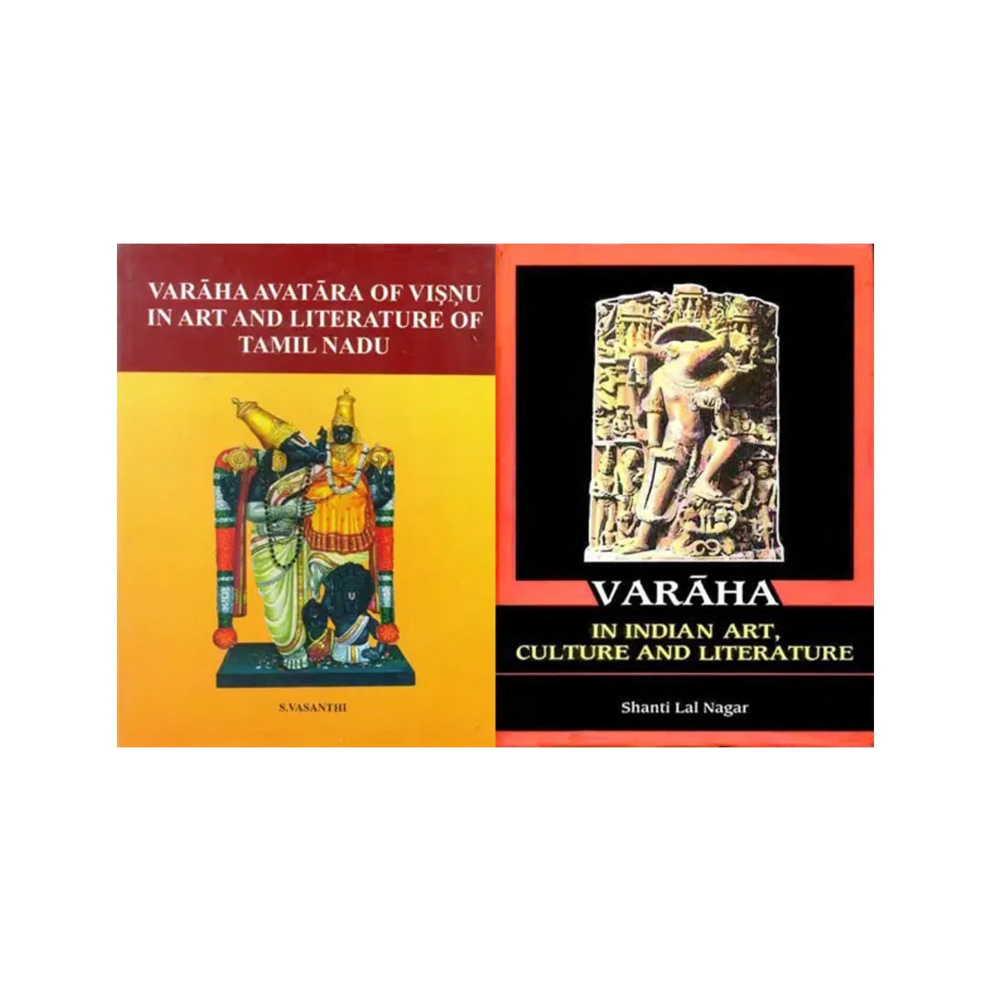 Varaha Avatara Of Bhagawan Vishnu In Art (Set Of 2 Books) - Totally Indian