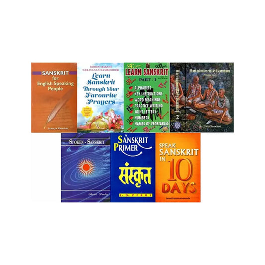 Learn Sanskrit With Roman Script (Set Of 7 Books) - Totally Indian